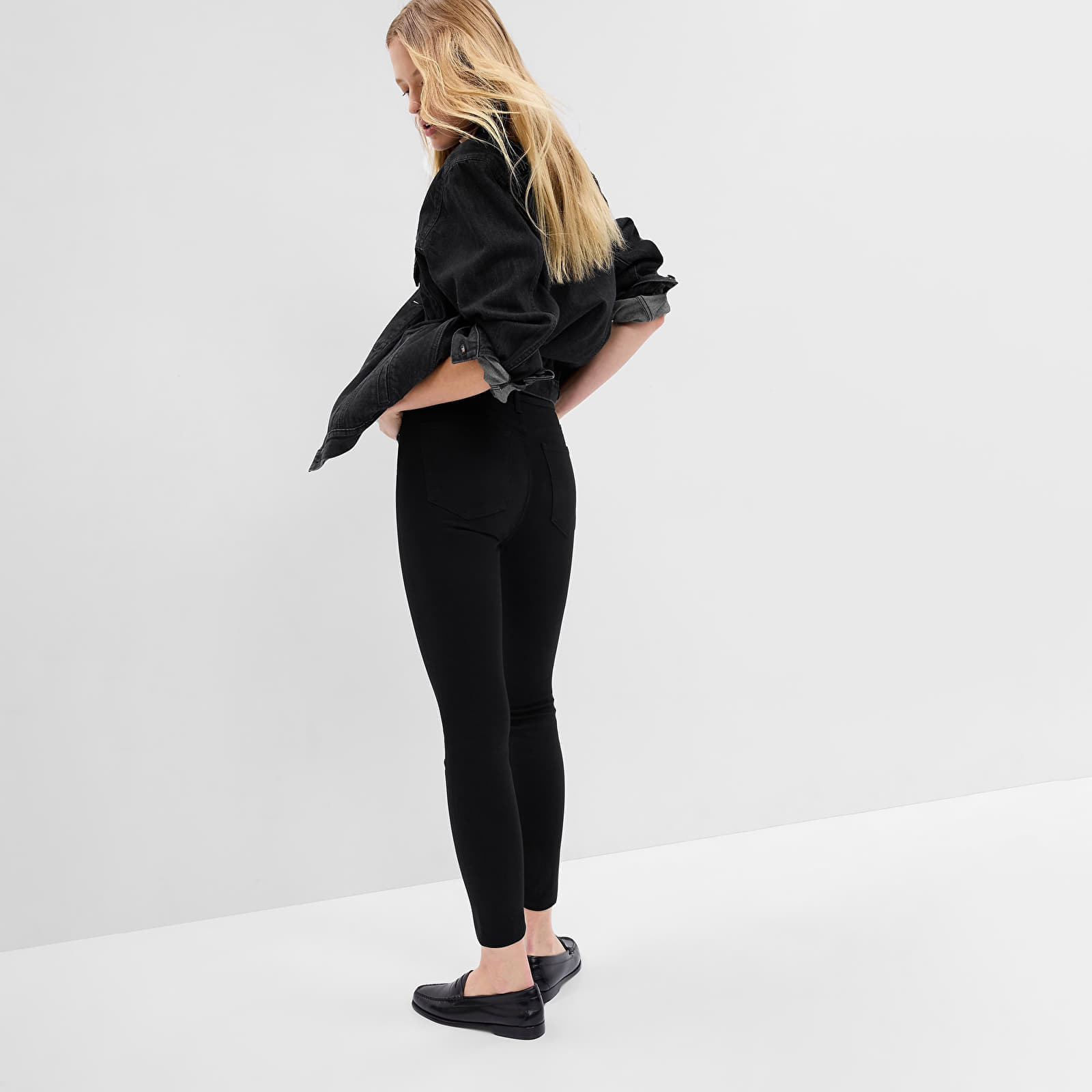 Παντελόνια GAP Denim Pants Skinny - High Rise Absolute Black W26