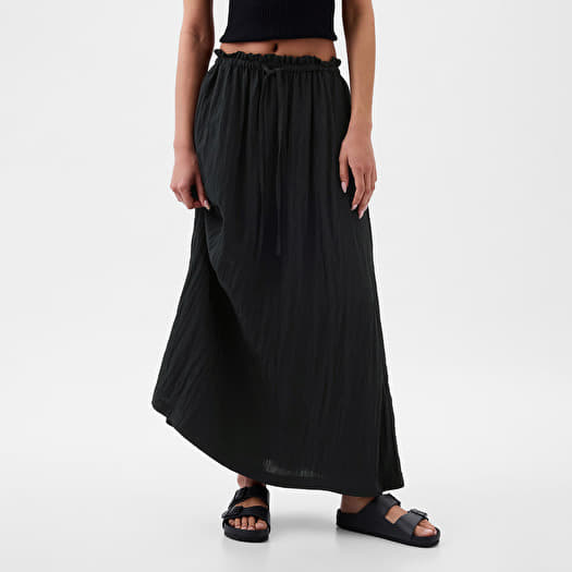 Suknja GAP Paperbag Pull On Maxi Skirt Black