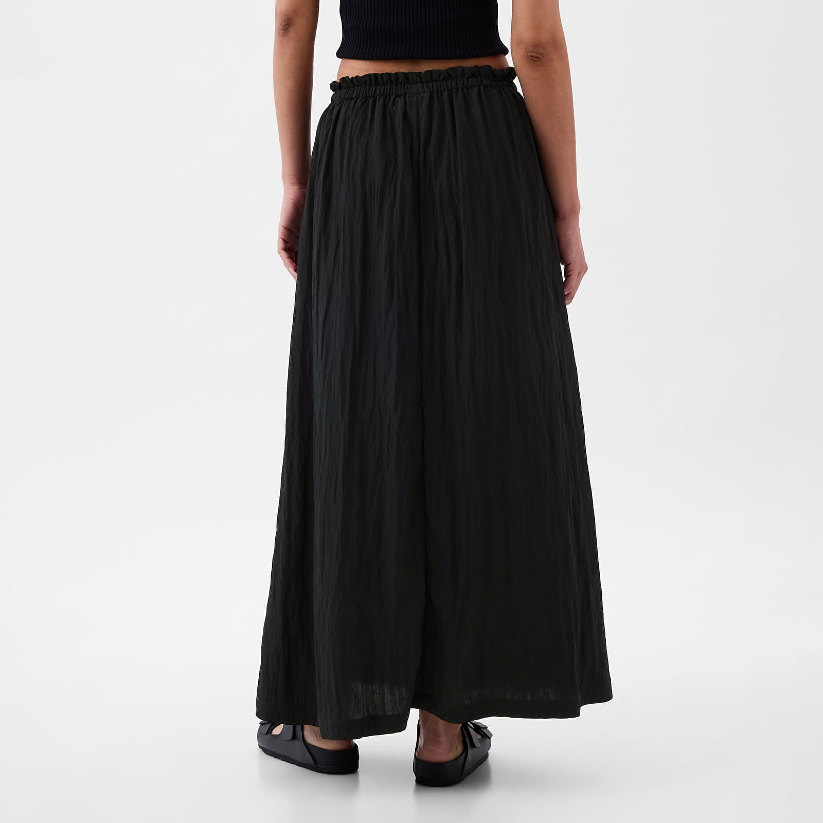 Fustă GAP Paperbag Pull On Maxi Skirt Black - 1 | YEO