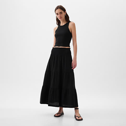 Skirts GAP Pull On Gauze Maxi Skirt Black Queens