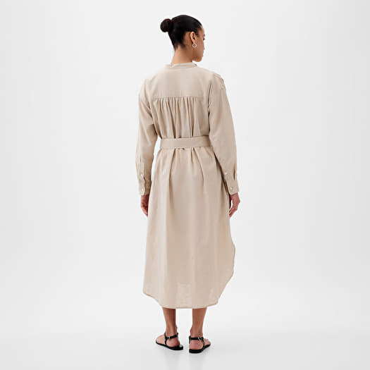GAP Longsleeve Linen Maxi Dress Bedrock 291 | Queens GAP Longsleeve Linen Maxi Dress Bedrock 291 | Queens