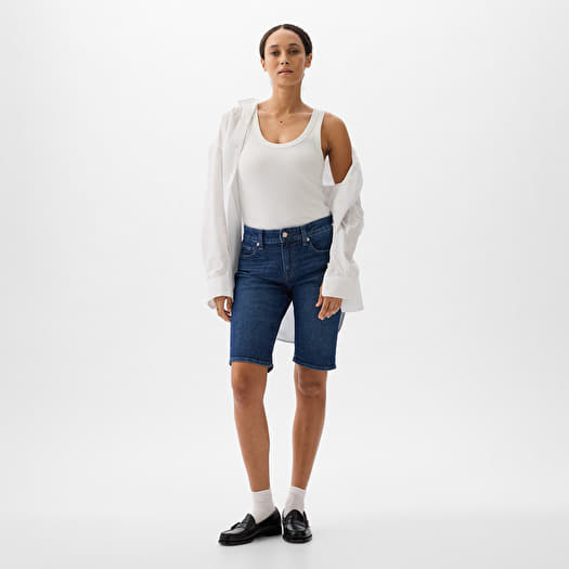 Pantaloncini GAP Denim Bermuda Shorts Dark Wash Queens