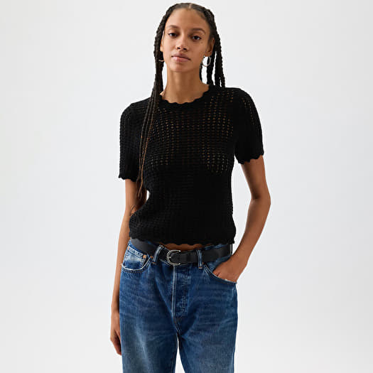 T-shirt GAP Shortsleeve Crochet Tee True Black V2