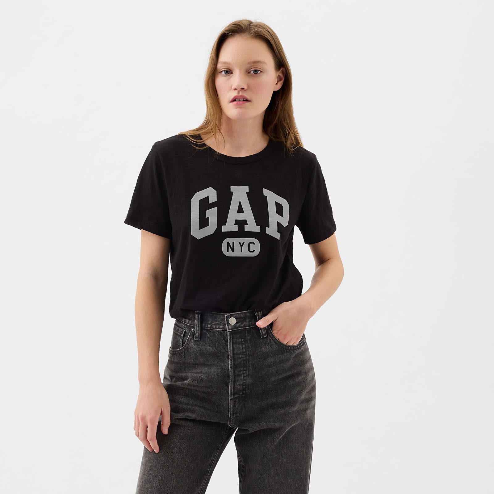 Camisetas GAP Logo Slub Tee Black