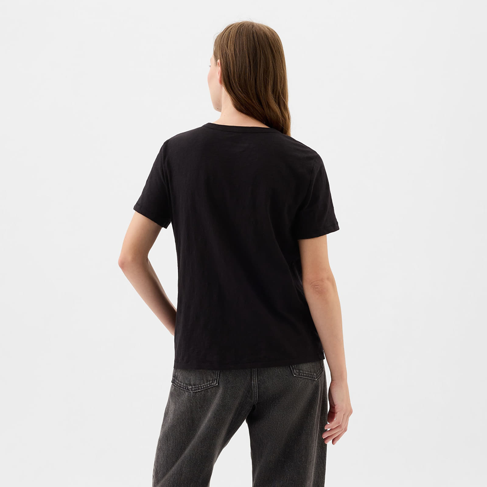 Camisetas GAP Logo Slub Tee Black