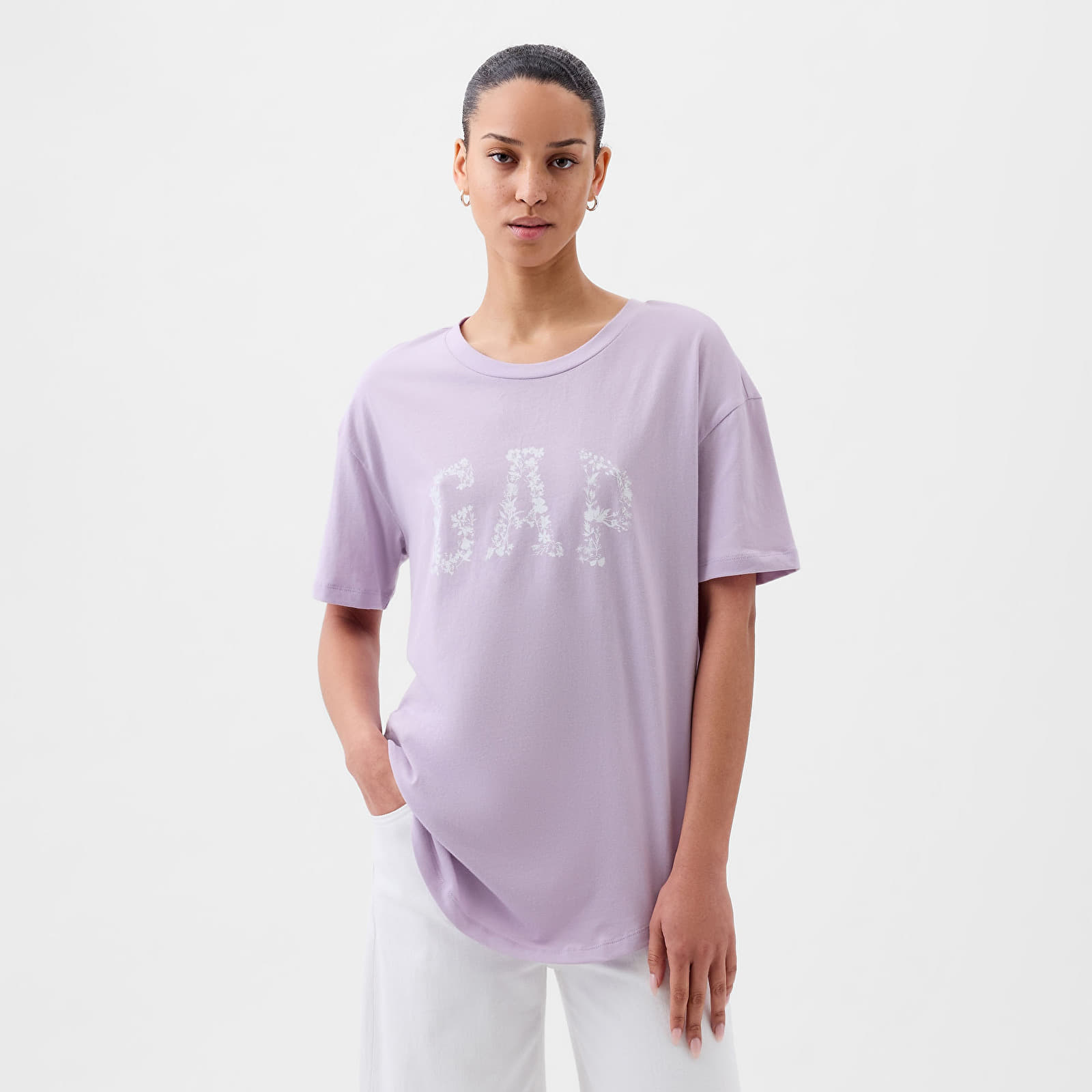 Pólók GAP Logo Boyfriend Tee Orchid Petal 14-3710 T