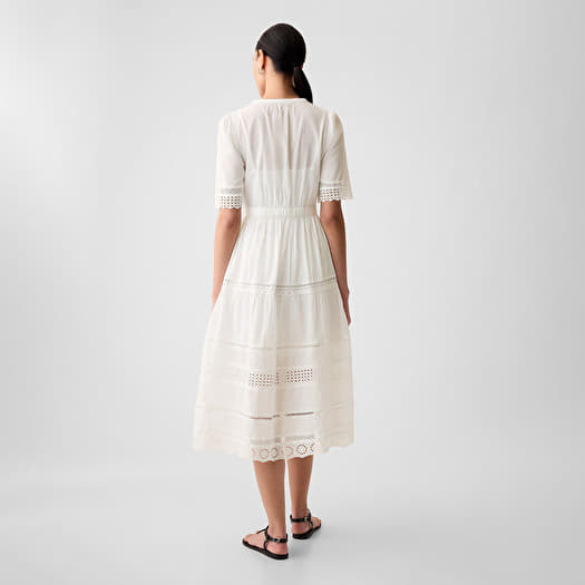 GAP Shortsleeve Midi Dress New Off White | Queens