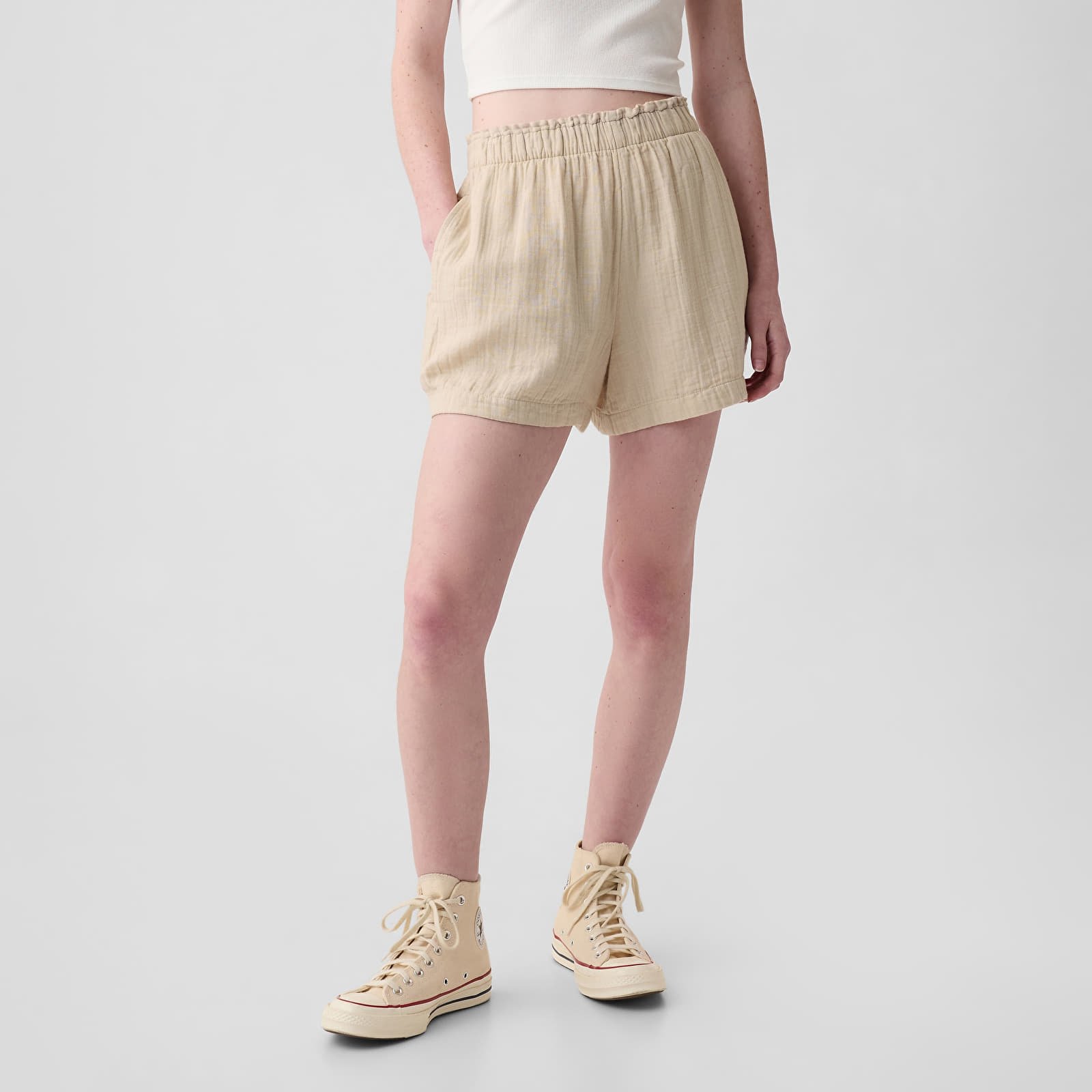 Shorts GAP Crinkle Gauze Pull On Shorts Bedrock 291