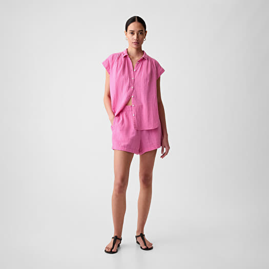 Szorty GAP Crinkle Gauze Pull On Shorts India Pink
