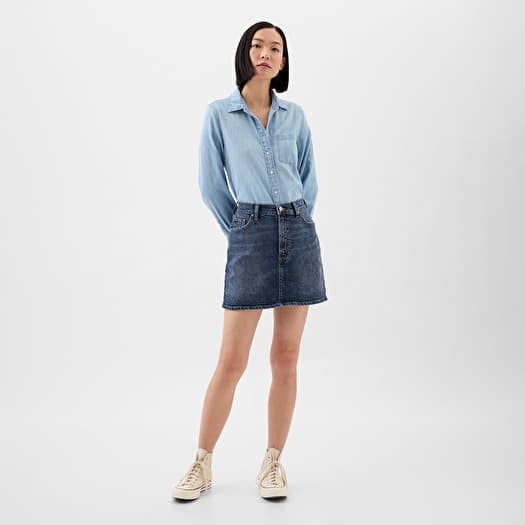 Sukně GAP Denim Mini Skirt Dark Wash