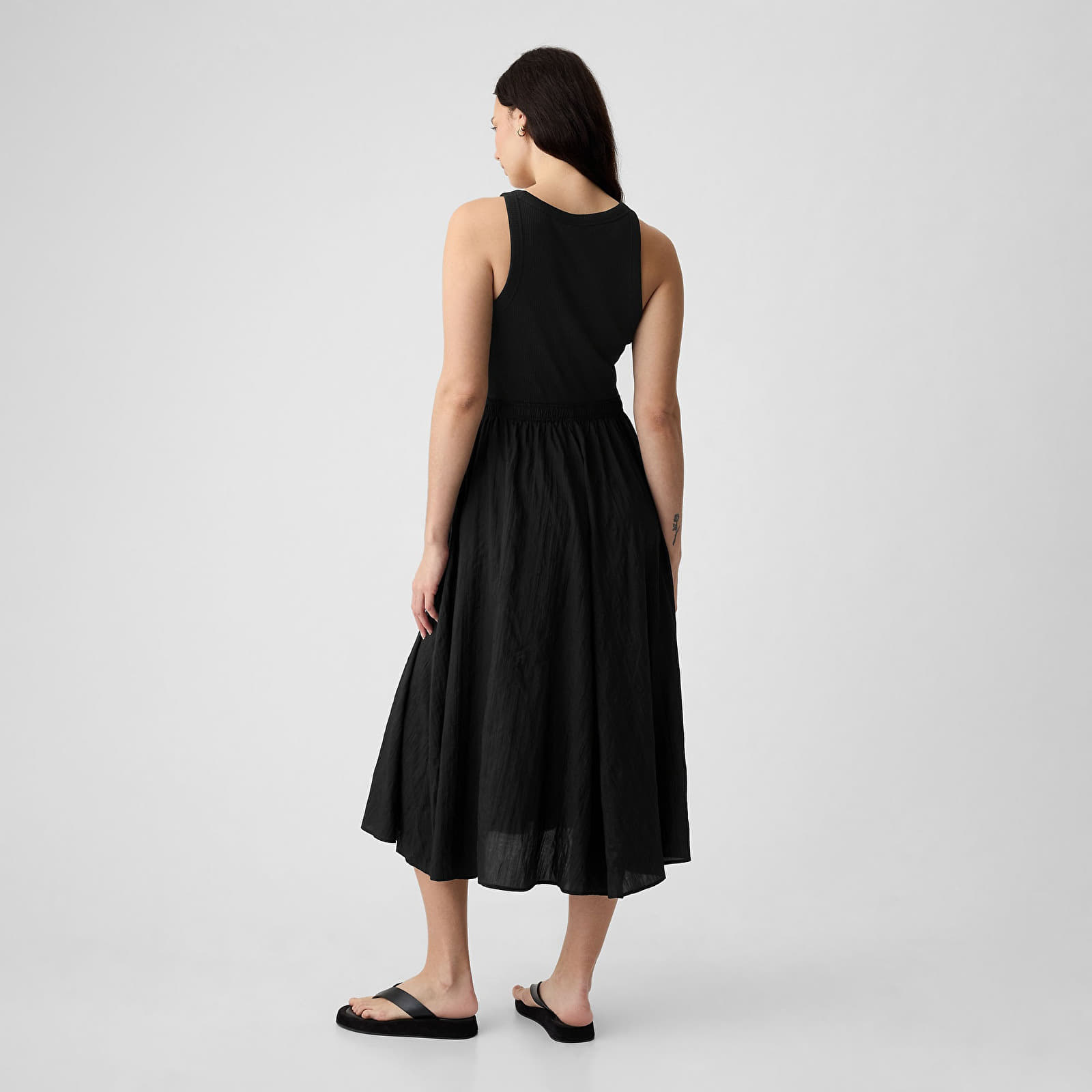 Dresses GAP Ribbed Crinkle Dress Black
