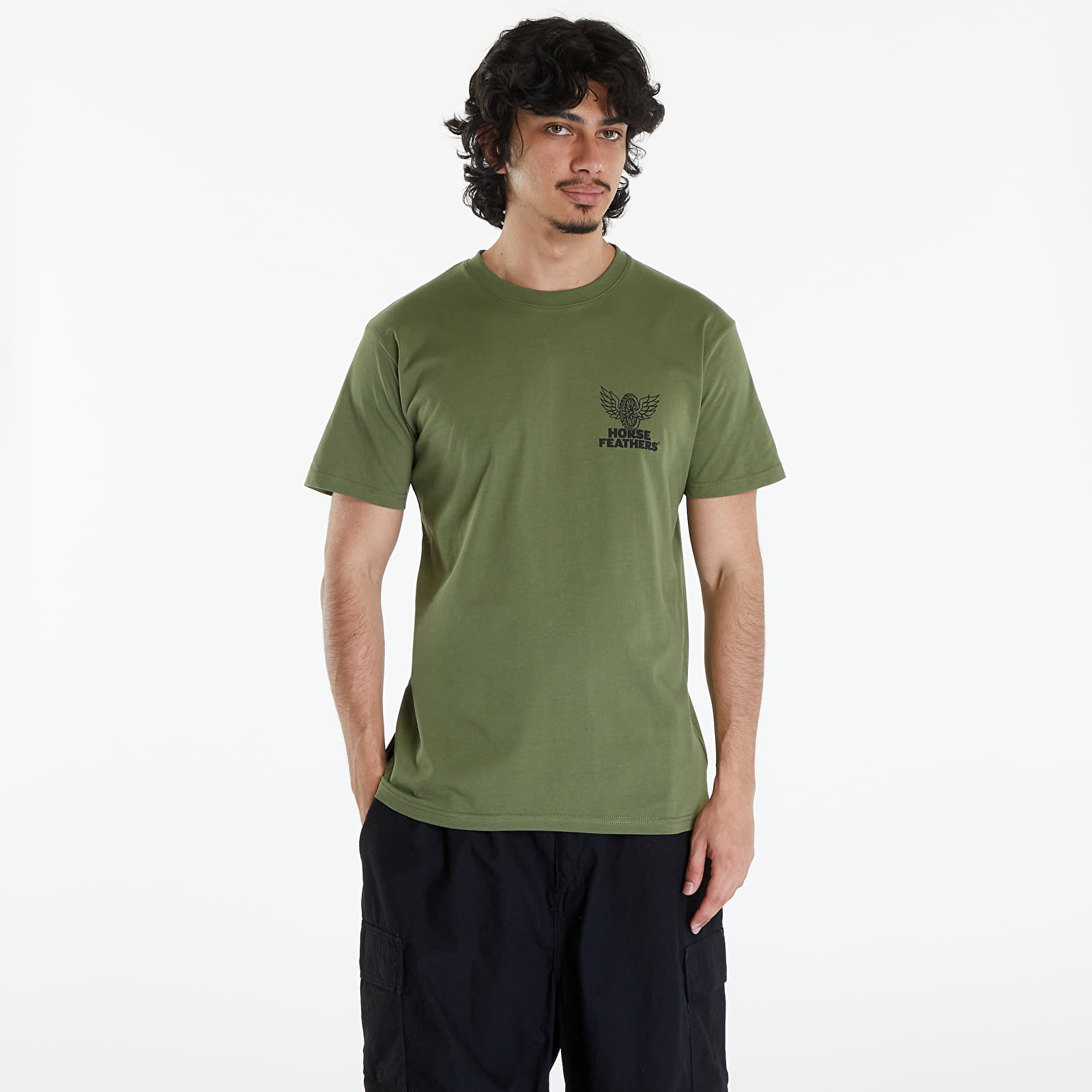 Trička Horsefeathers Wheel Tech T-Shirt Loden Green