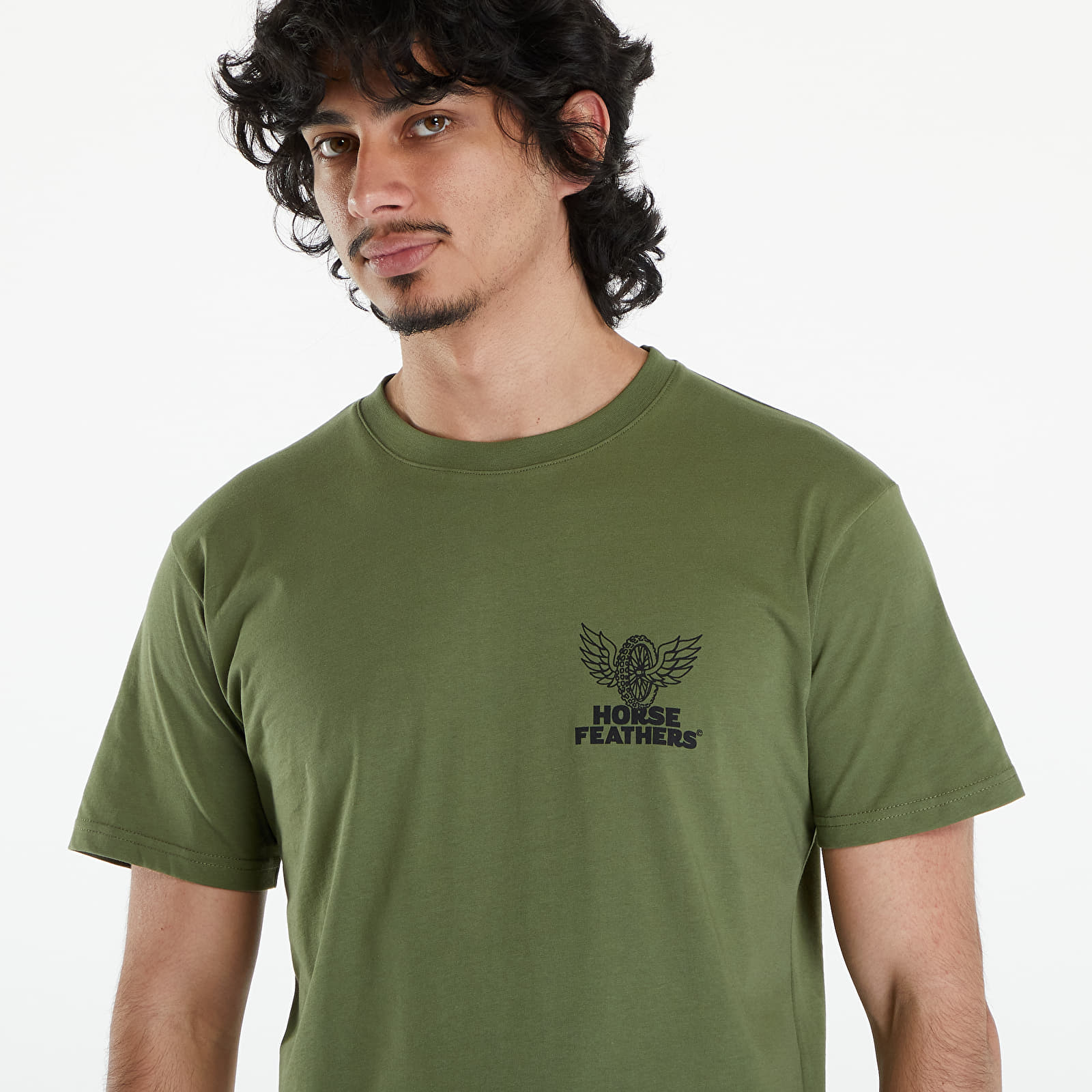 Trička Horsefeathers Wheel Tech T-Shirt Loden Green