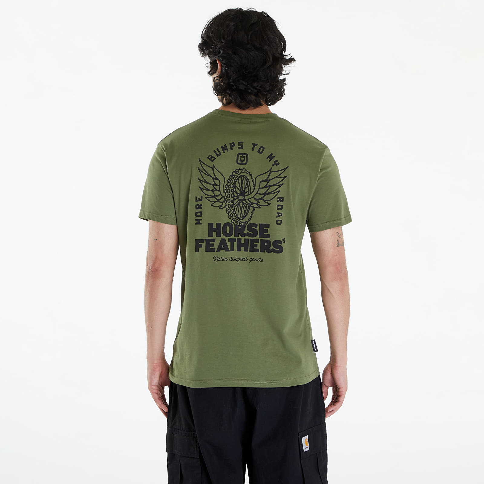 Trička Horsefeathers Wheel Tech T-Shirt Loden Green