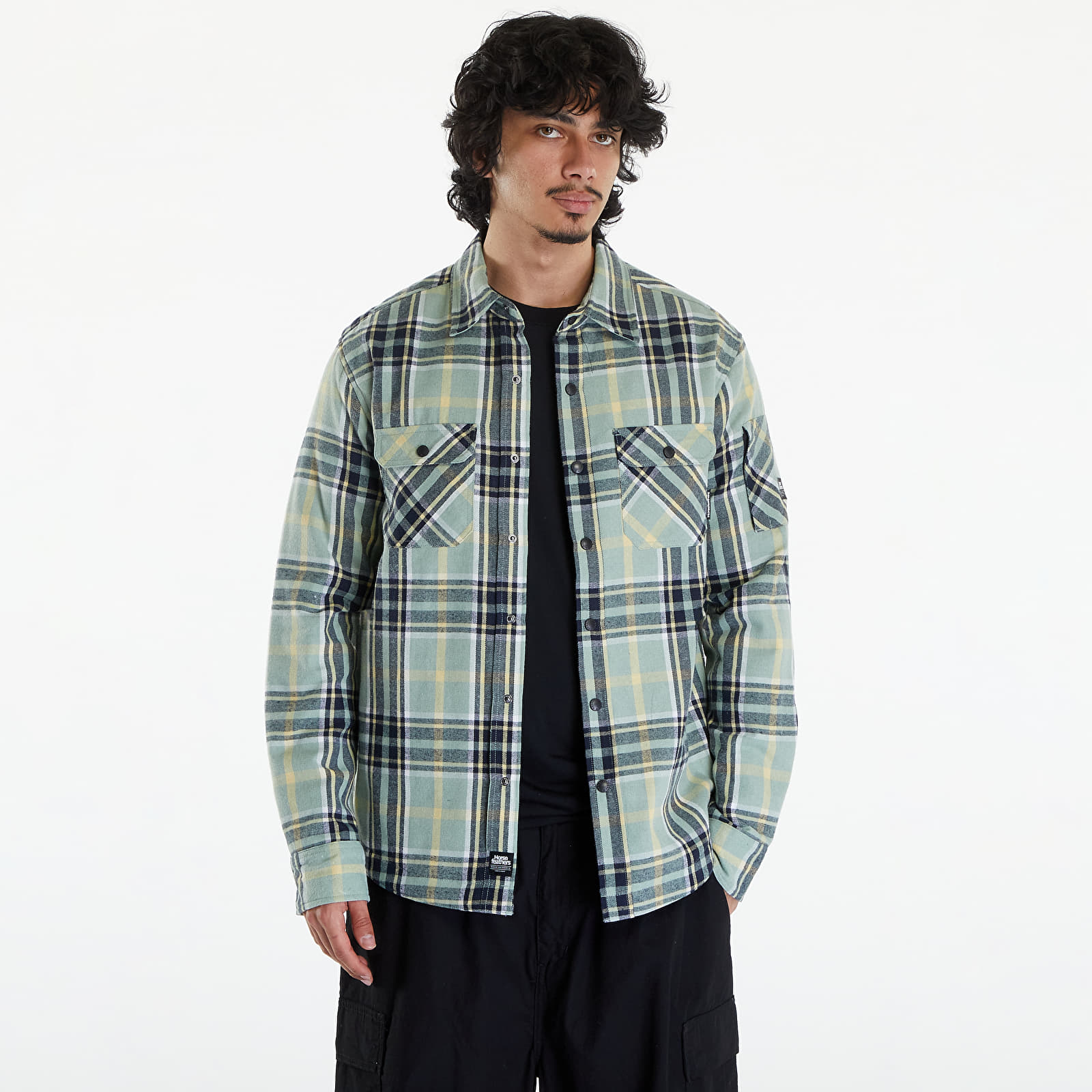 Vrchné tričká Horsefeathers Dough Insulated Shirt Smoke Green