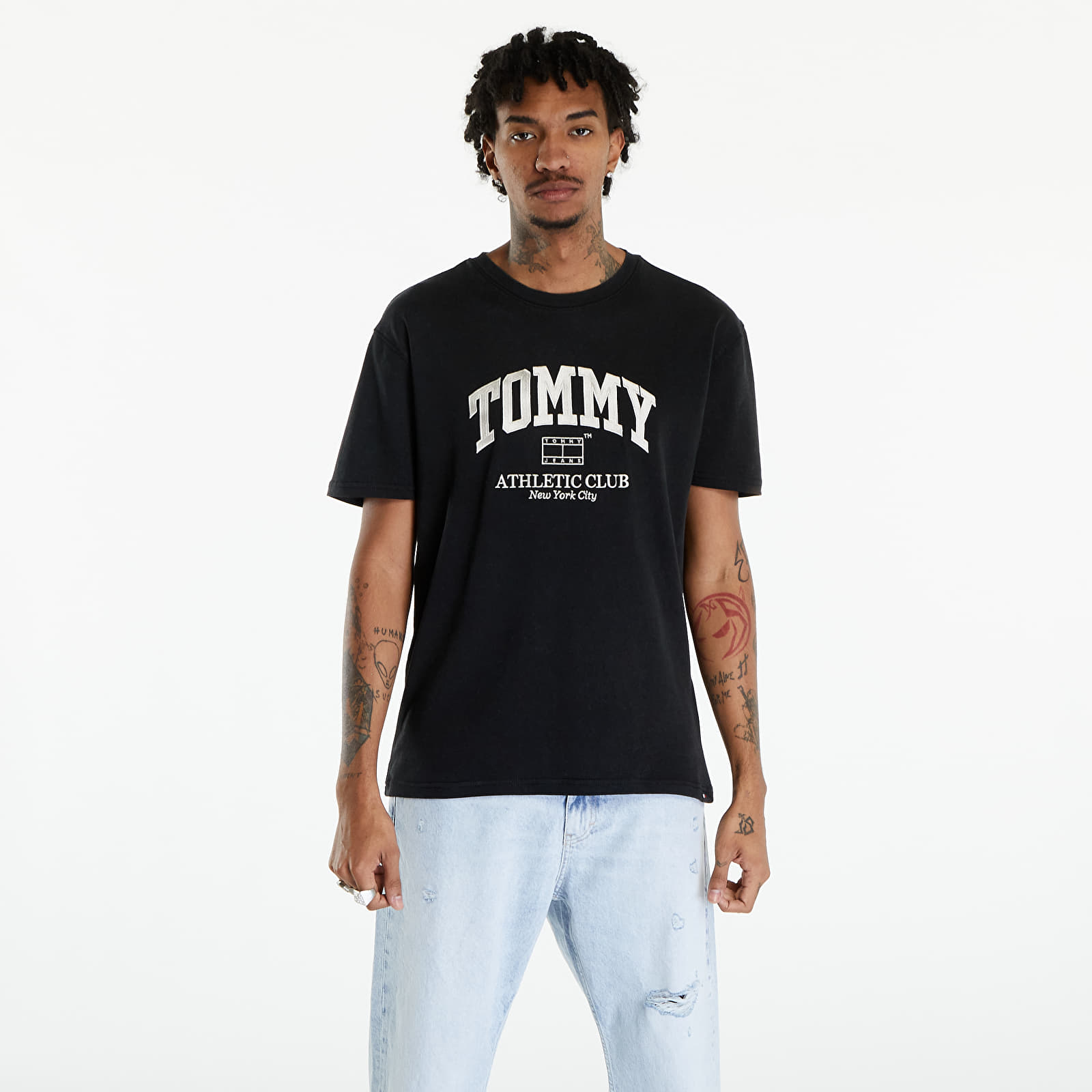 T-Shirts Tommy Jeans Varsity Logo T-Shirt Black