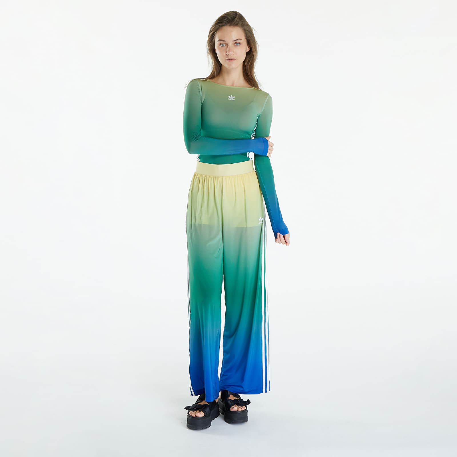 Džíny a kalhoty adidas Aop Wl Pant Multicolor/ Almost Yellow