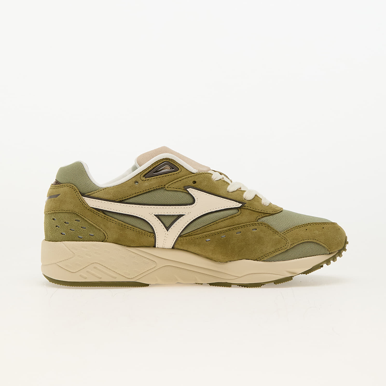 Men's sneakers and shoes Mizuno Contender Premium Olive Drab/ Smoke Green/ Cloud Cream
