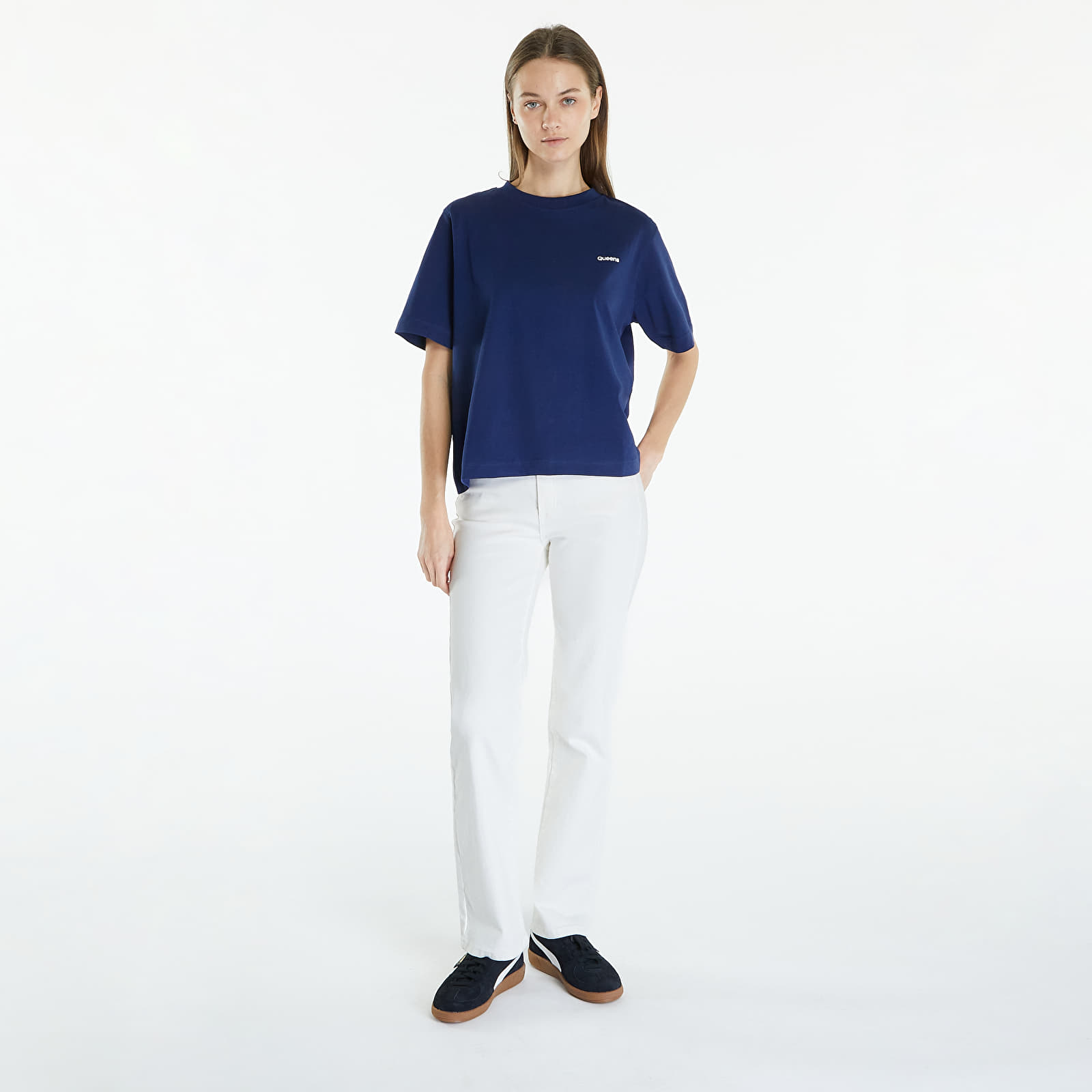 T-shirts Queens Women's Essential T-Shirt With Contrast Print Navy