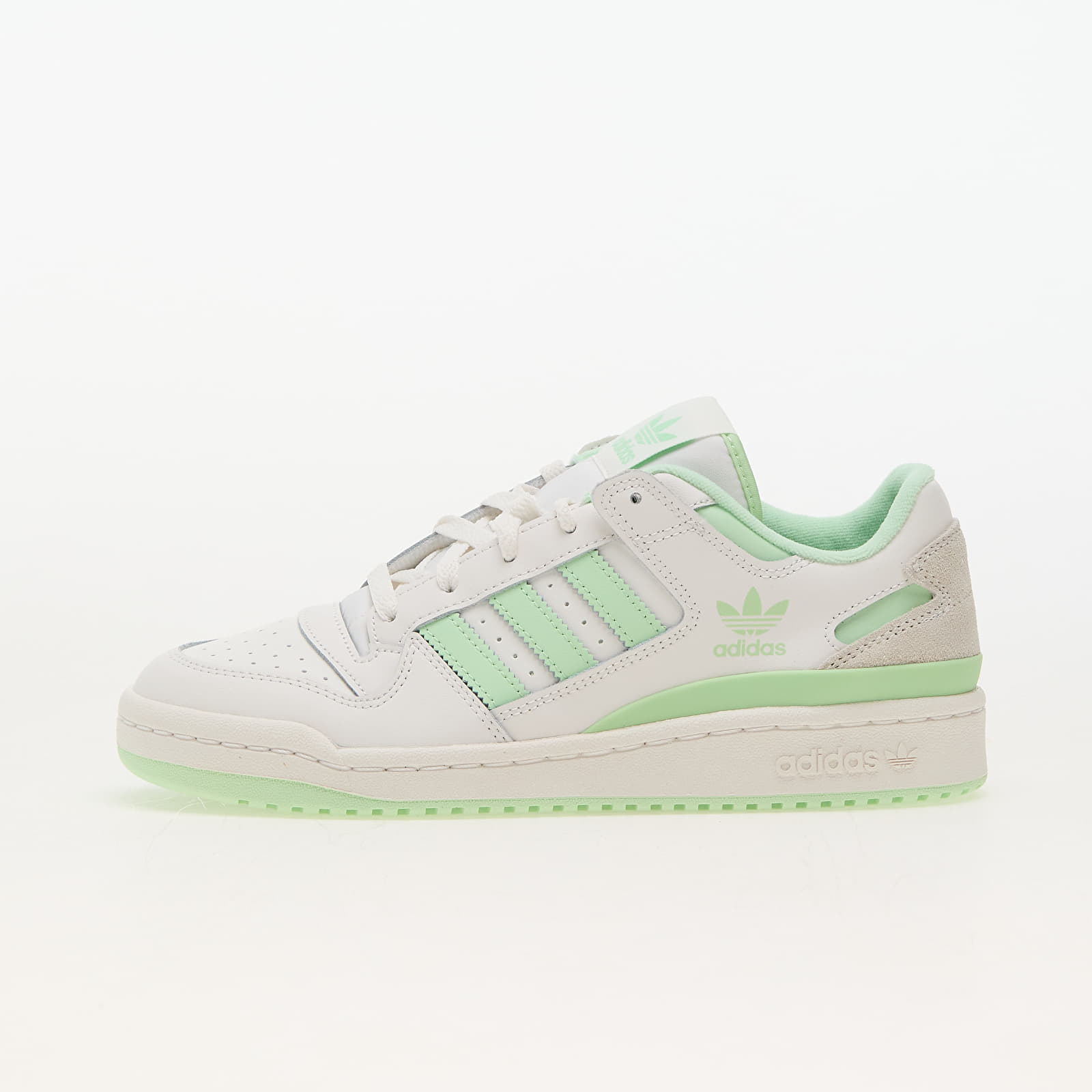 Women's sneakers and shoes adidas Forum Low Cl W Cloud White/ Semi Green Spark/ Cloud White