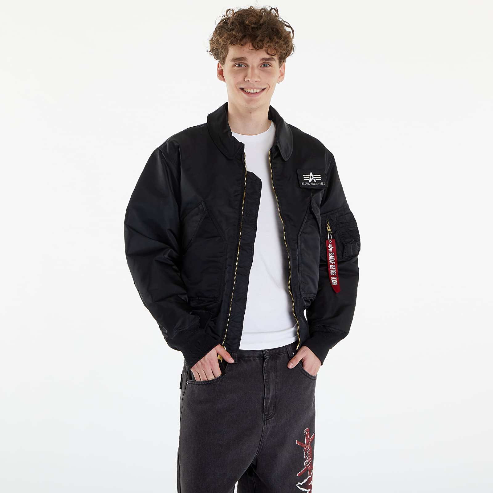 Bomberjacken Alpha Industries CWU 45 Heritage Black