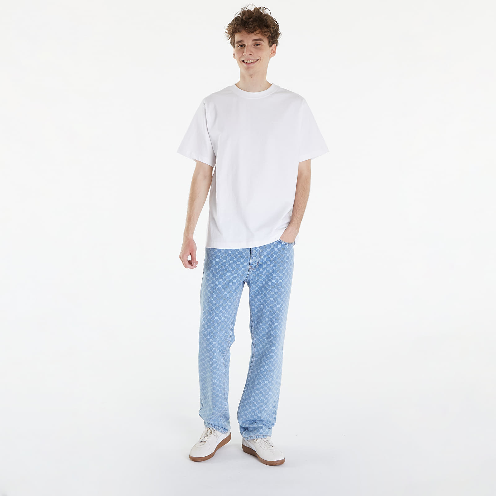 Majice Queens Men's Essential T-Shirt With Tonal Print White