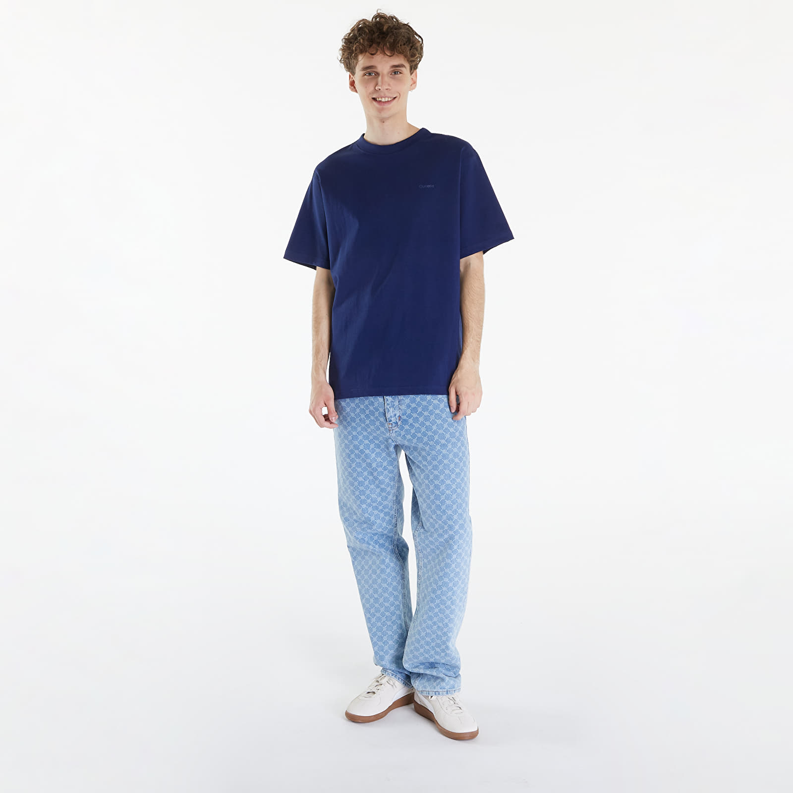 T-shirts Queens Men's Essential T-Shirt With Tonal Print Navy