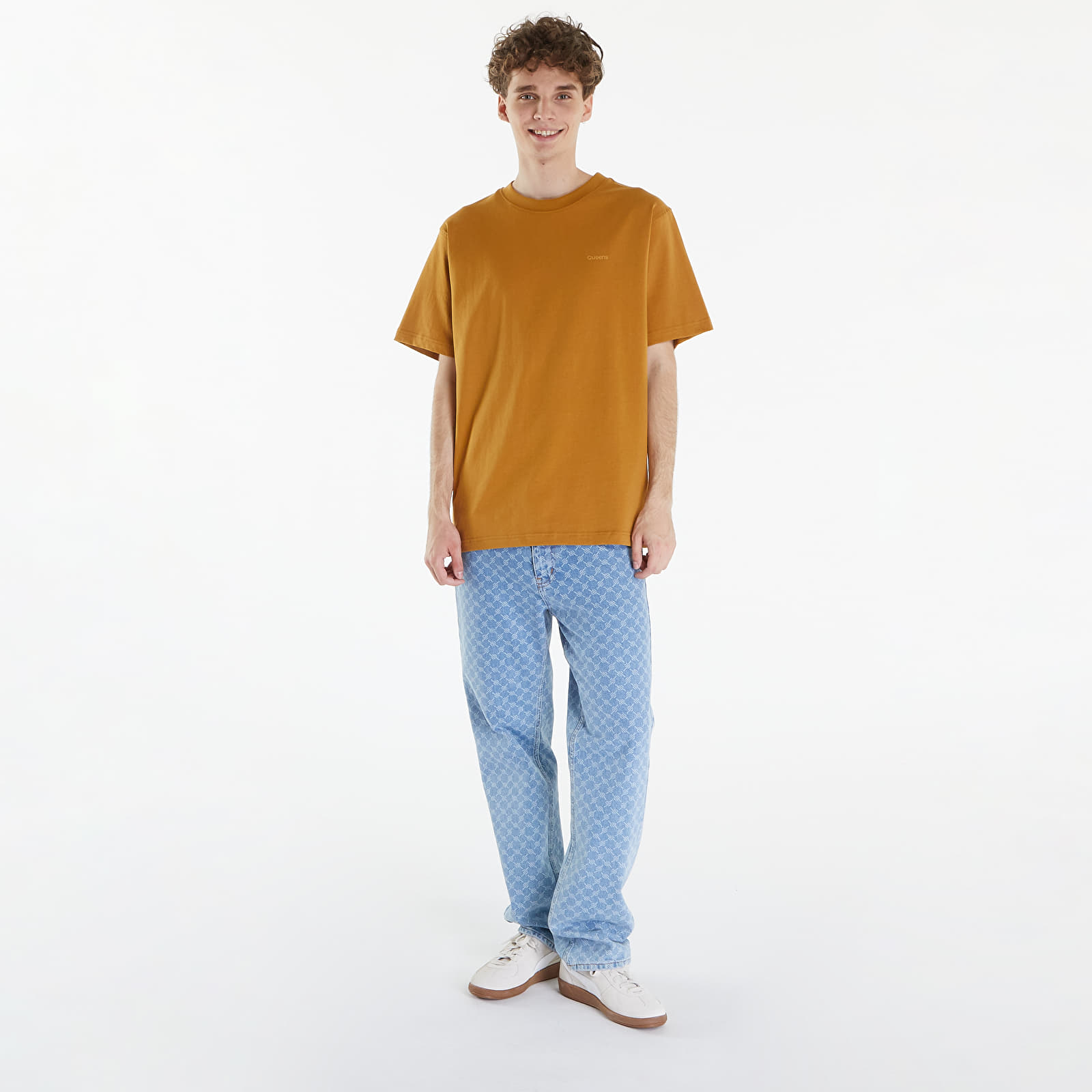 T-särgid Queens Men's Essential T-Shirt With Tonal Print Mustard