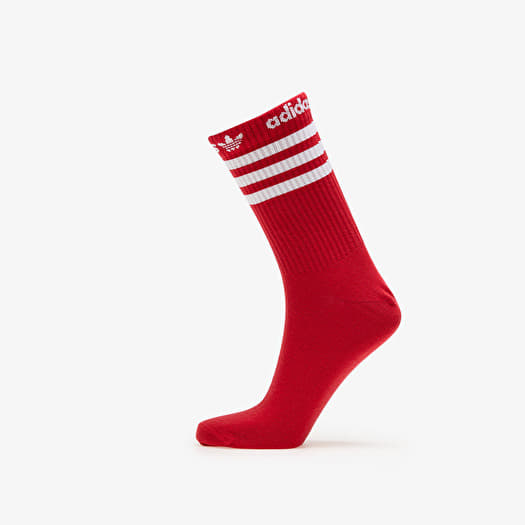 Socks adidas Adicolor Crew Socks 3 Pack Mgh Solid Grey White Better Scarlet Queens