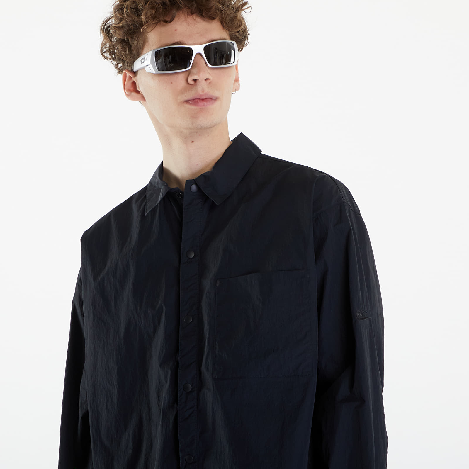 Hemden Nike Sportswear Tech Pack Men's Woven Long-Sleeve Shirt Black/ Black/ Black