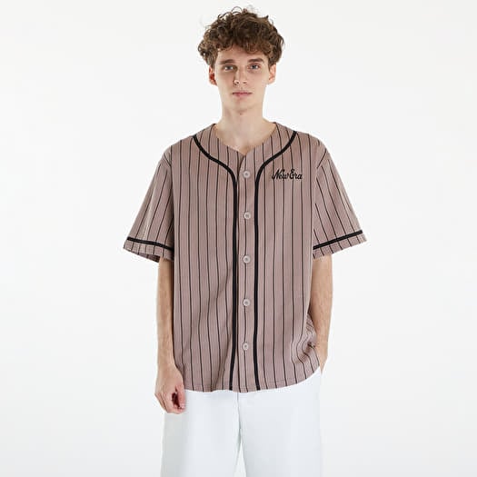 Φανελάκι New Era Pinstripe Jersey Ash Brown/ Black