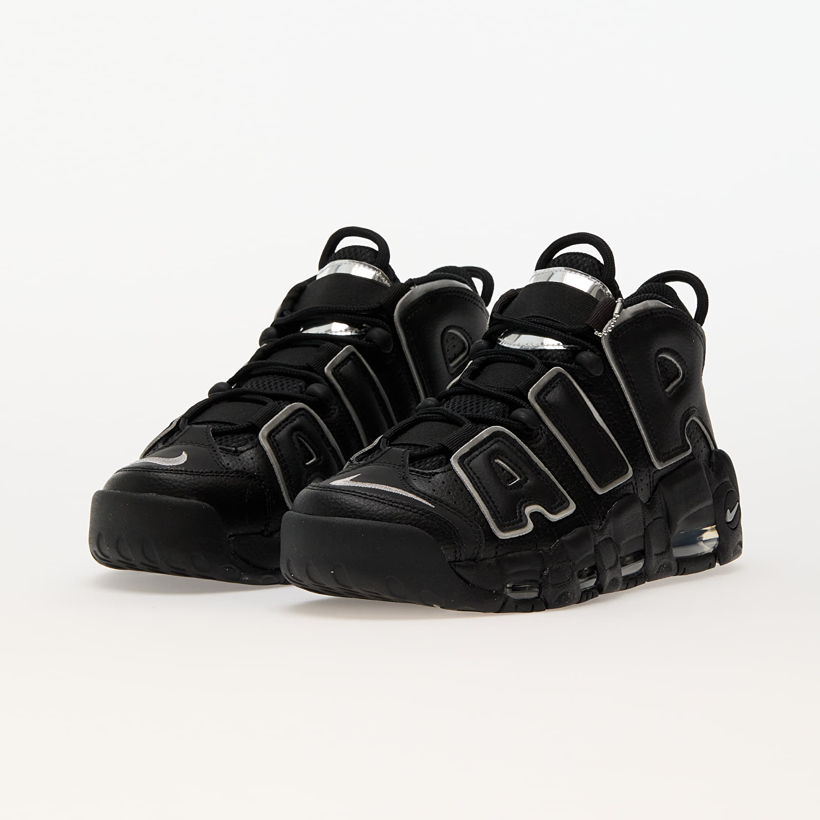 Women s sneakers and shoes Nike W Uptempo 96 Black Metallic Silver Turquoise Blue Queens