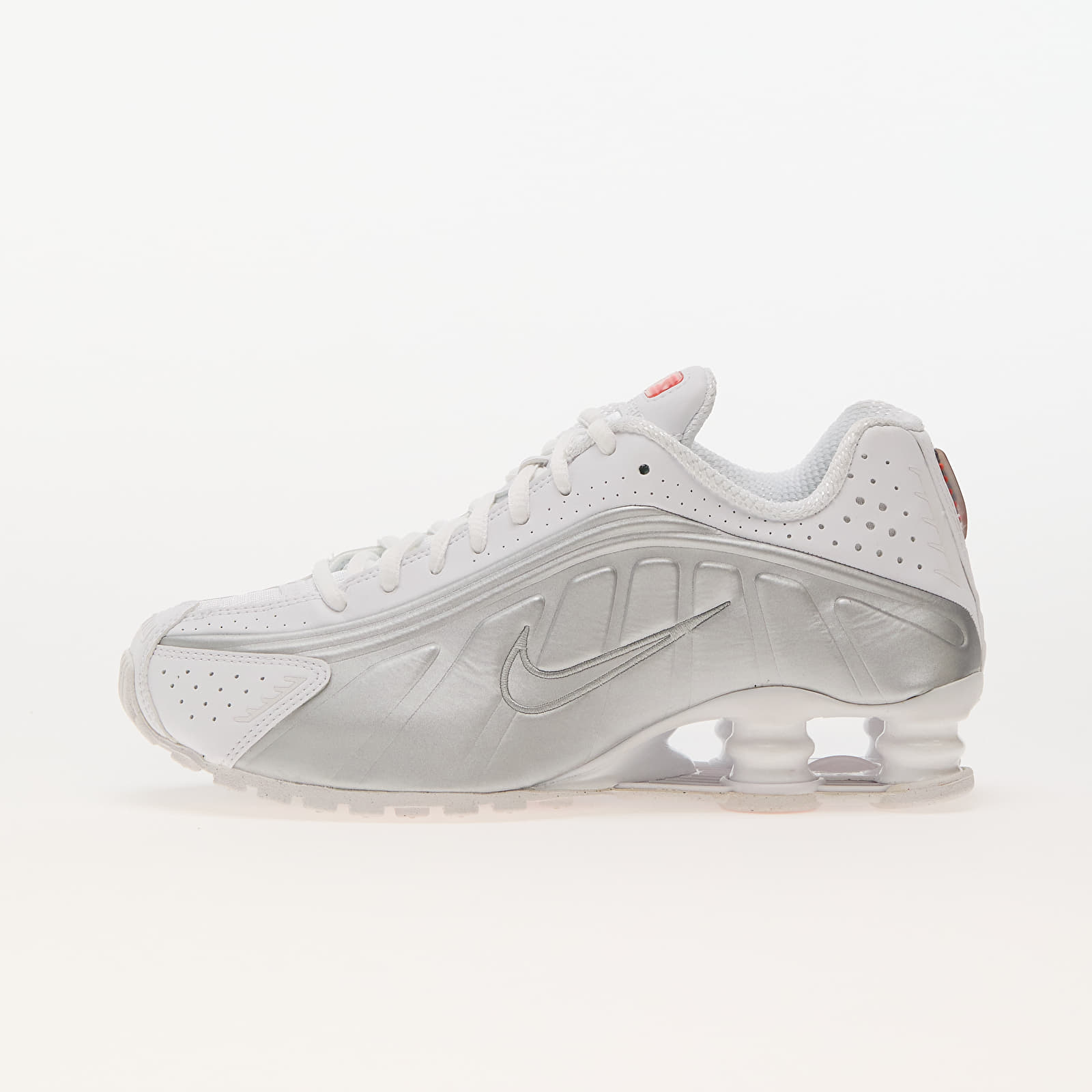 Damessneakers en -schoenen Nike W Shox R4 White/ White-Metallic Silver-Max Orange