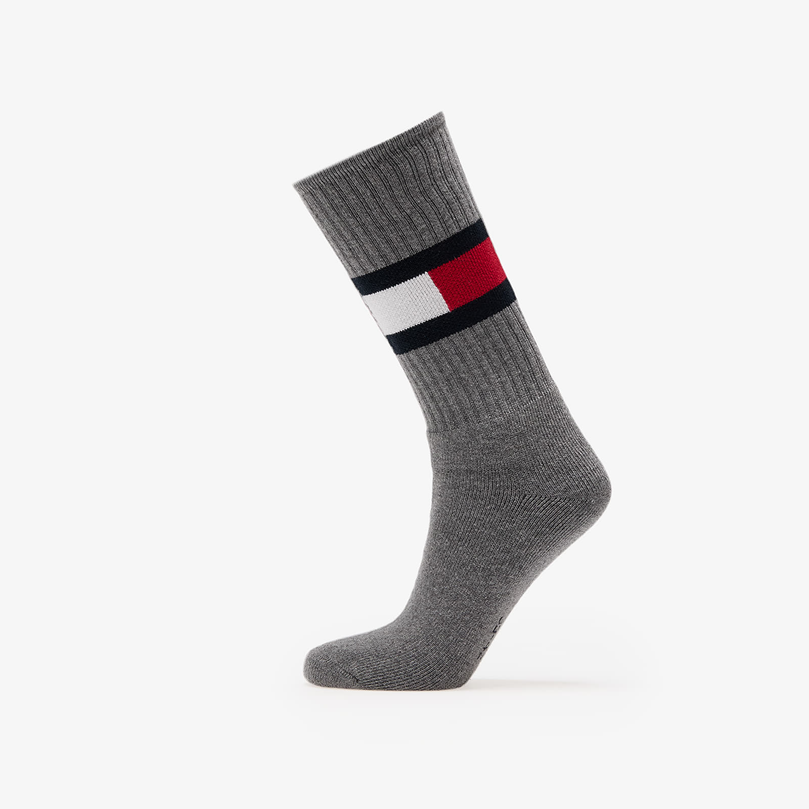 Chaussettes Tommy Hilfiger TH Jeans Flag Socks Melange Dark Grey