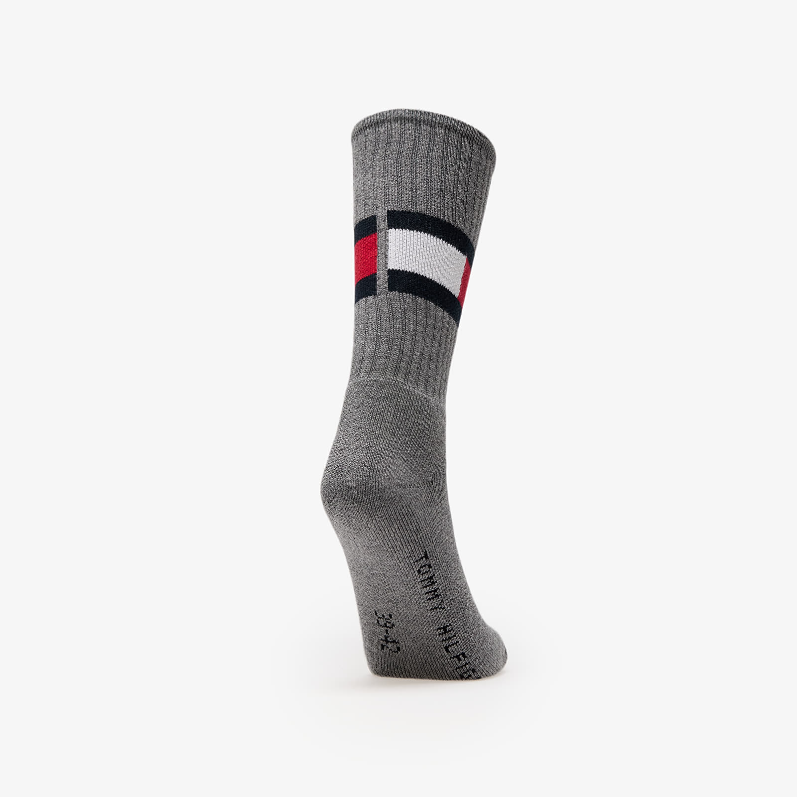 Chaussettes Tommy Hilfiger TH Jeans Flag Socks Melange Dark Grey