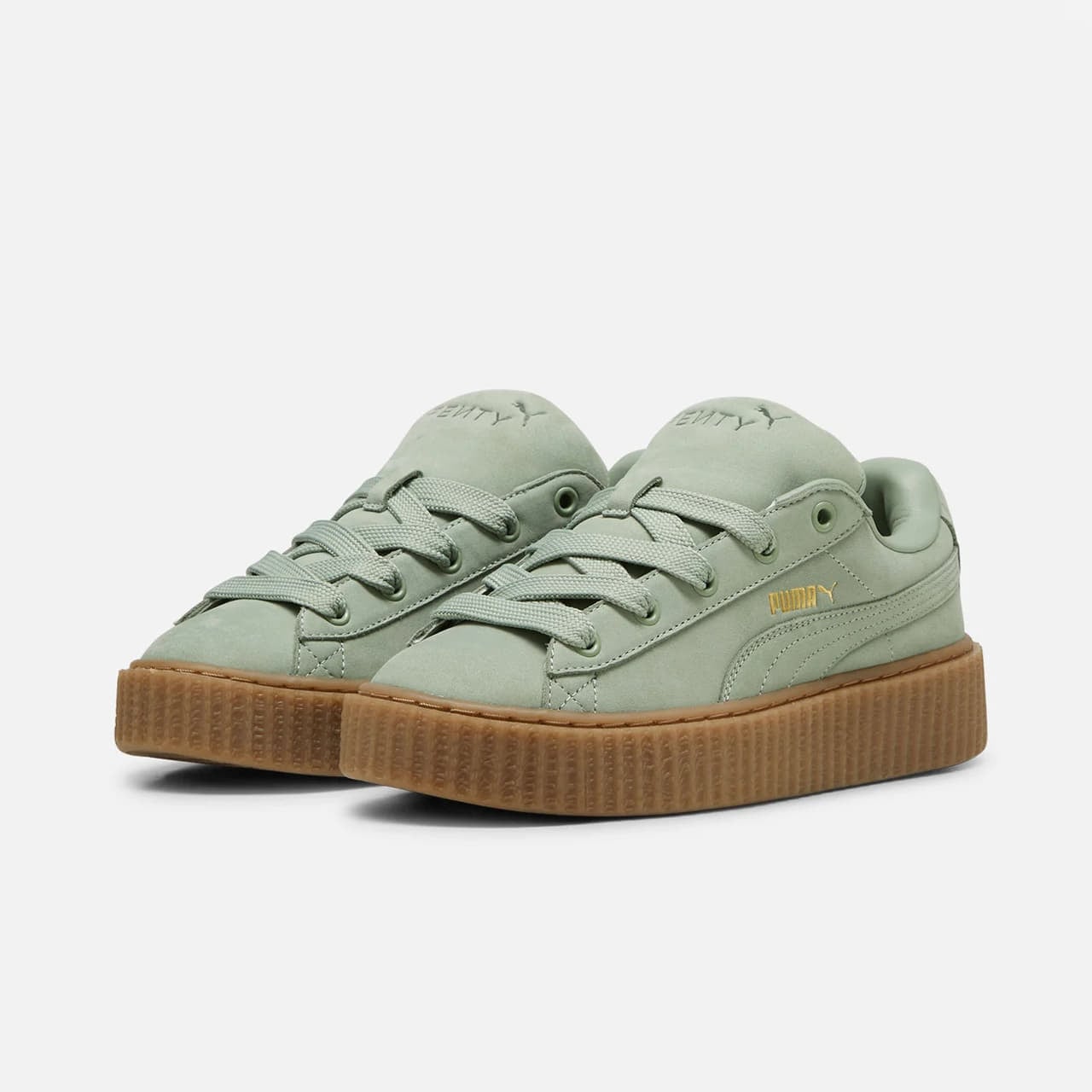 Turnschuhe und Schuhe für Männer Fenty x Puma Creeper Phatty Nubuck Green Fog-Puma Gold-Gum