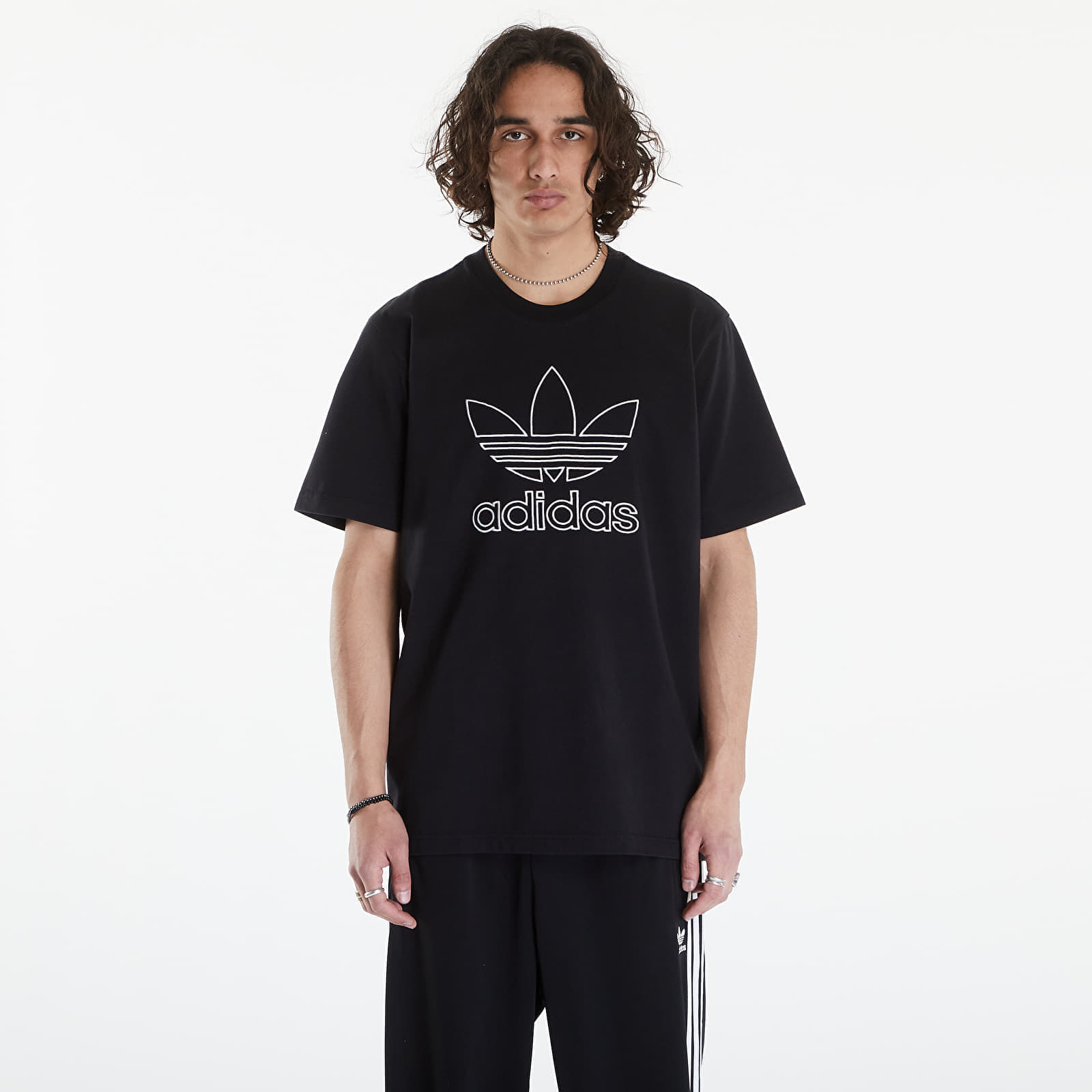 adidas Adicolor Outline Trefoil Tee Black