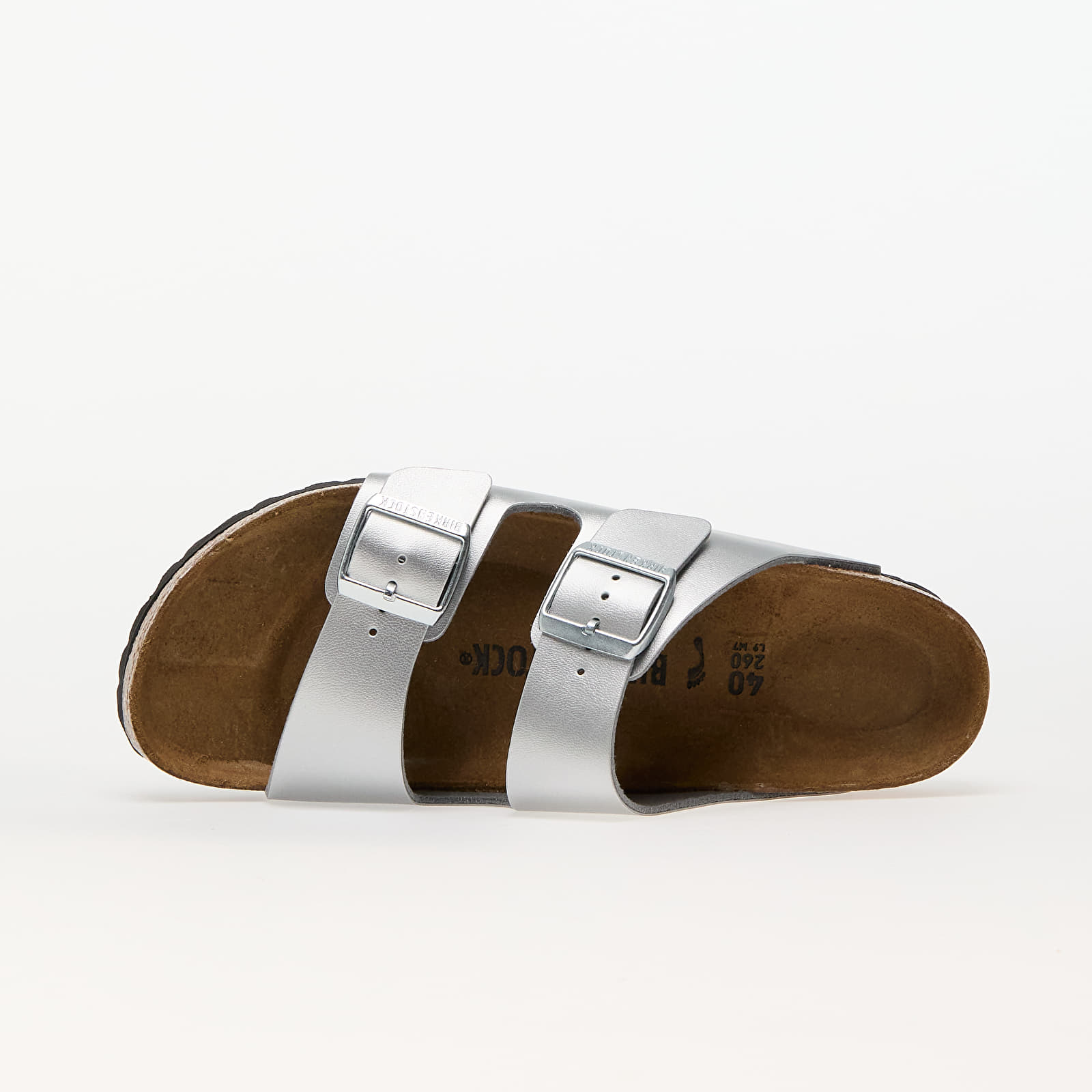 Sneakers und Schuhe fur Frauen Birkenstock Arizona Birko Flor Silver Queens