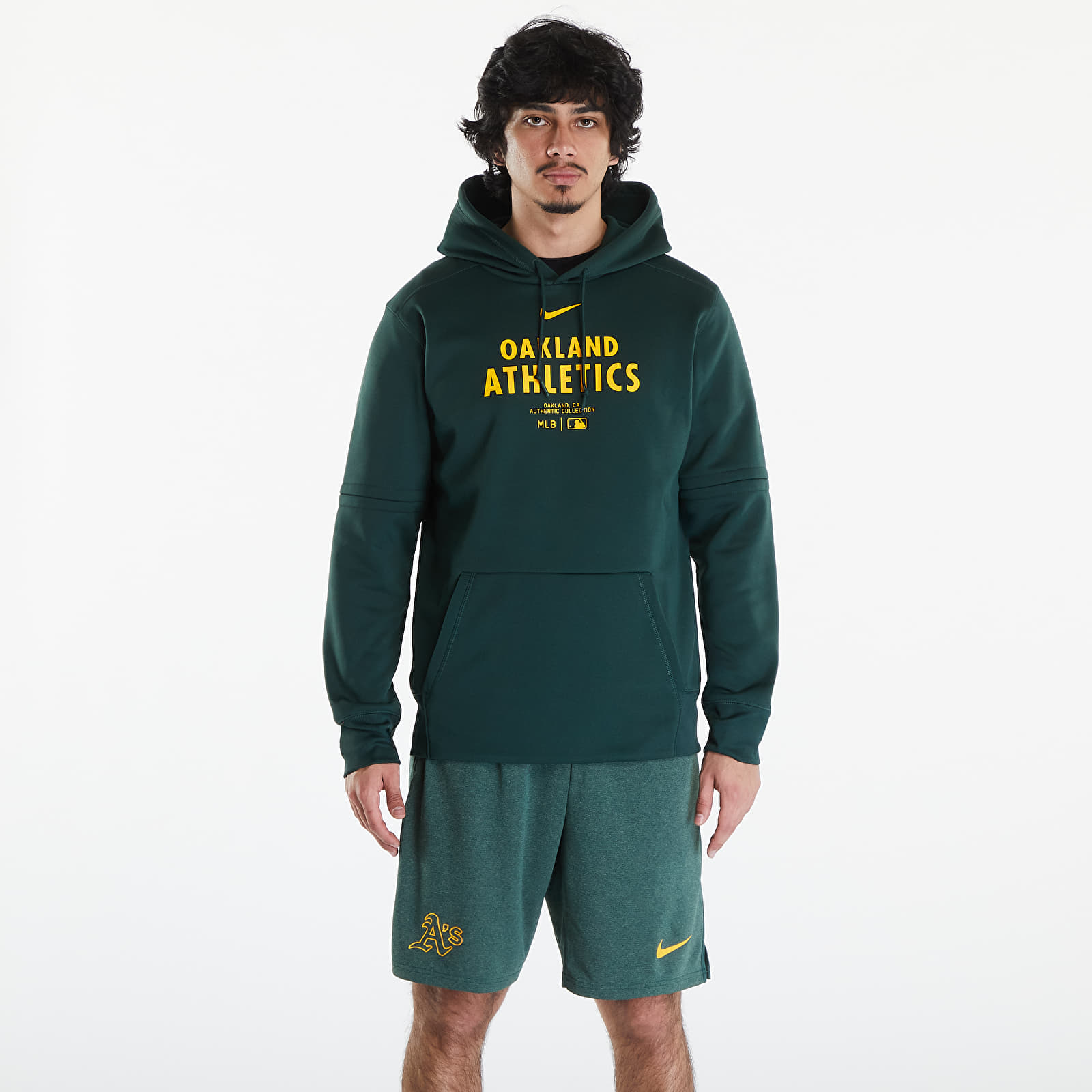 Sweatshirts Nike Men's AC TF Hoodie PO Oakland Athletics Pro Green/ Pro Green