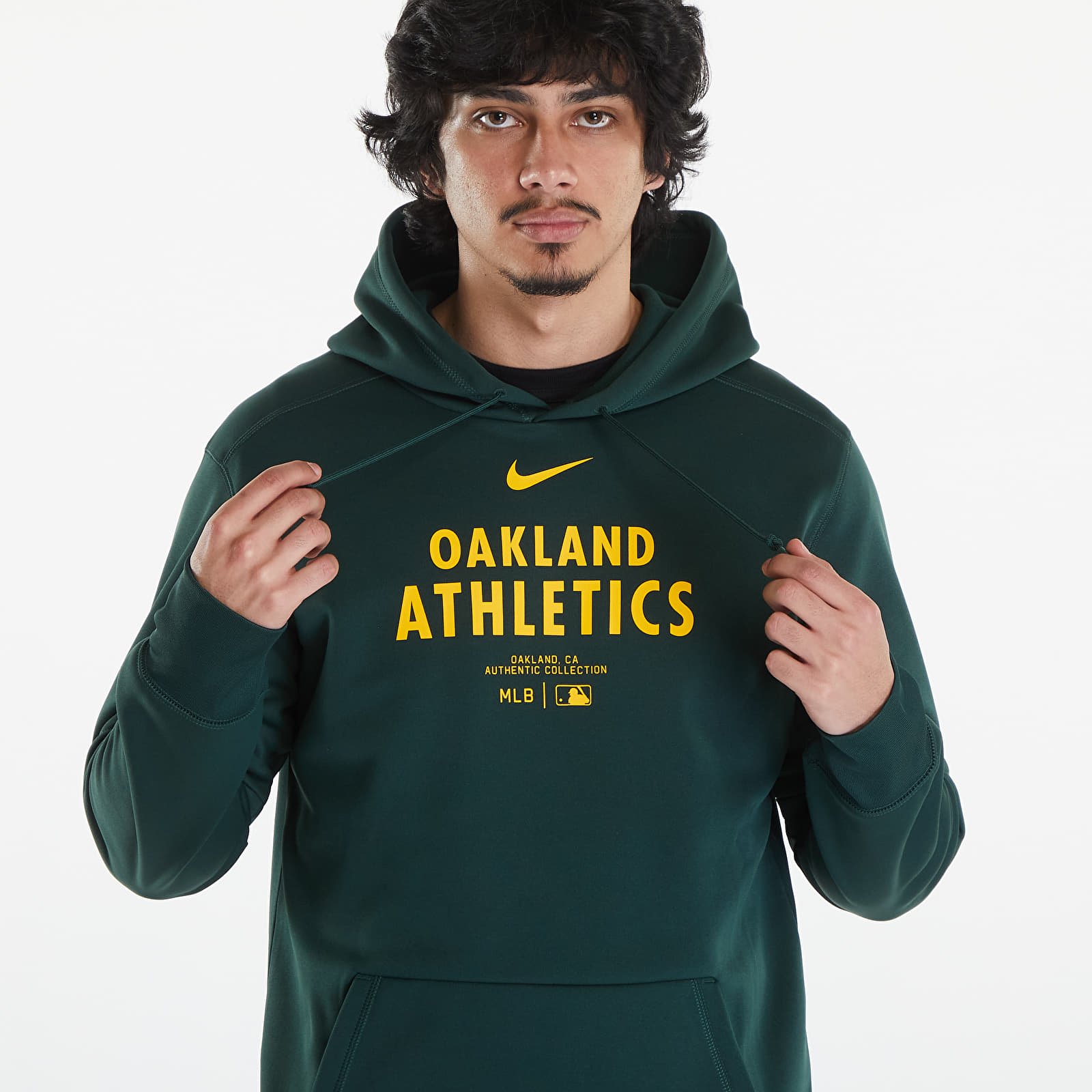 Sweatshirts Nike Men's AC TF Hoodie PO Oakland Athletics Pro Green/ Pro Green