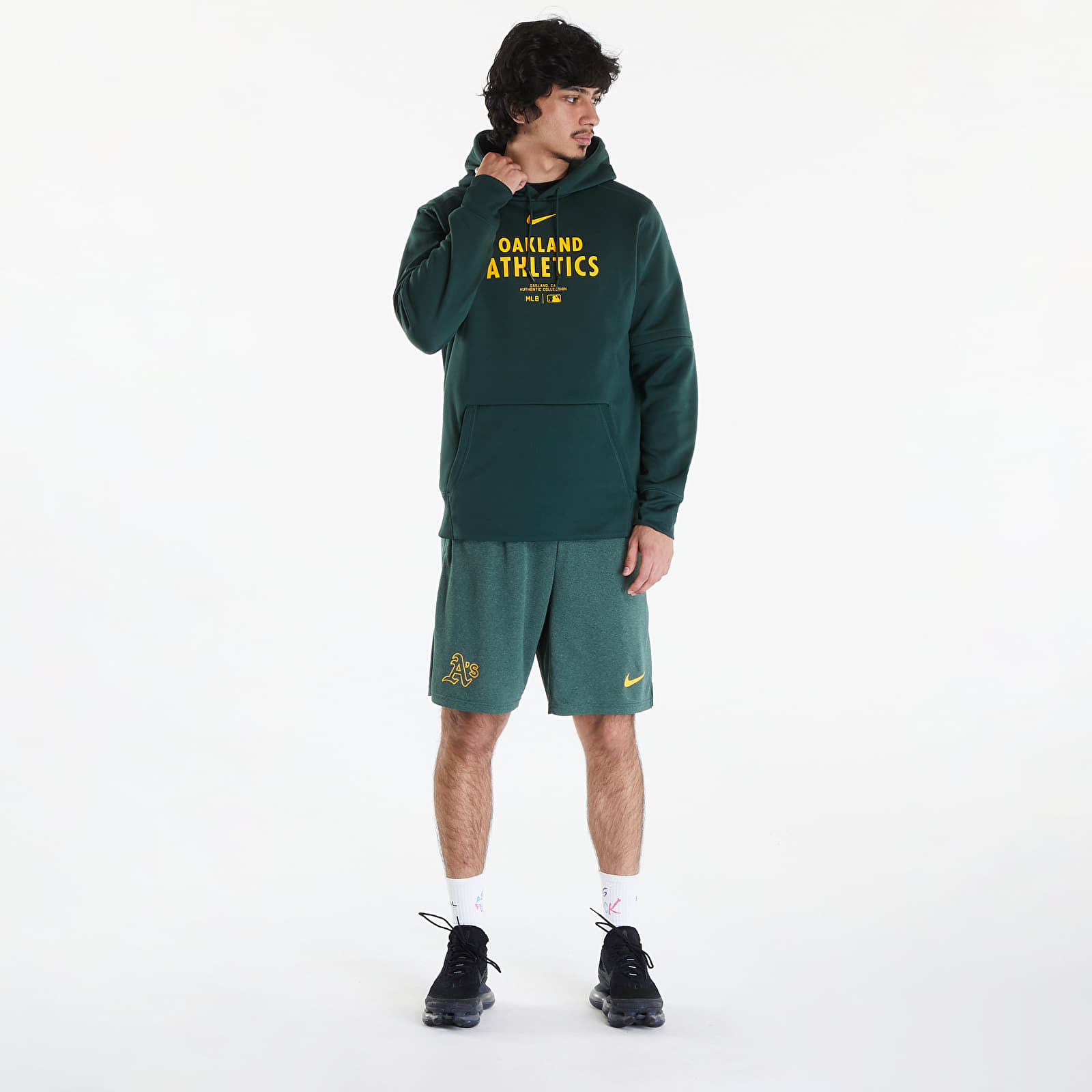 Sweatshirts Nike Men's AC TF Hoodie PO Oakland Athletics Pro Green/ Pro Green