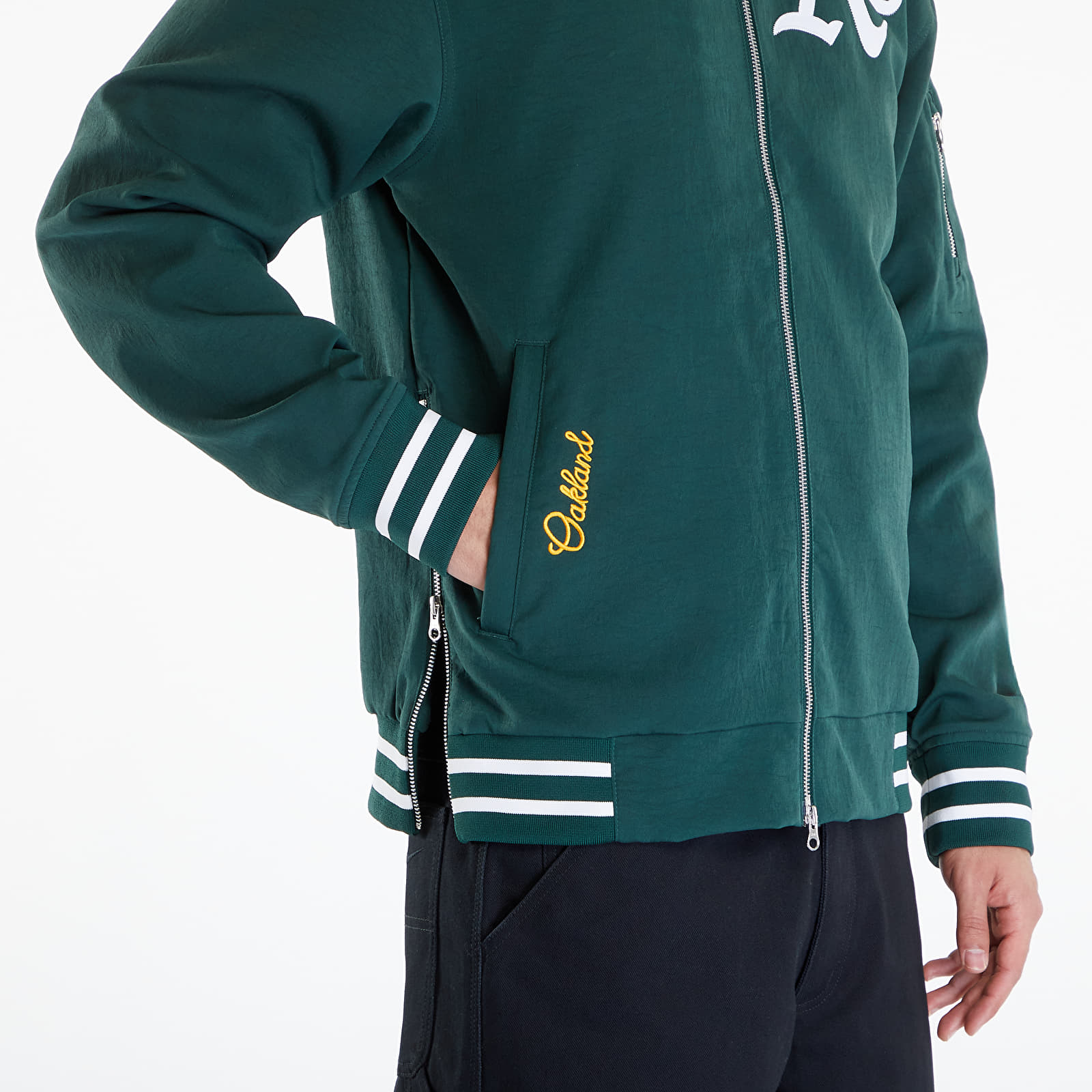 Bomber jackets Nike Men's AC Bomber Jacket Oakland Athletics Pro Green/ Pro Green/ White