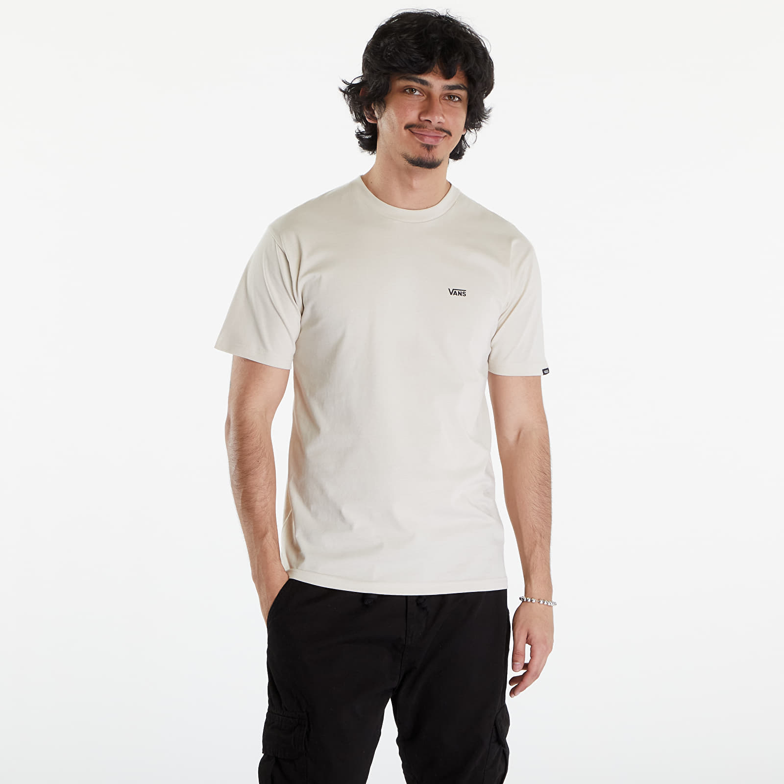 Tričká Vans MN Left Chest Logo Tee Light Beige