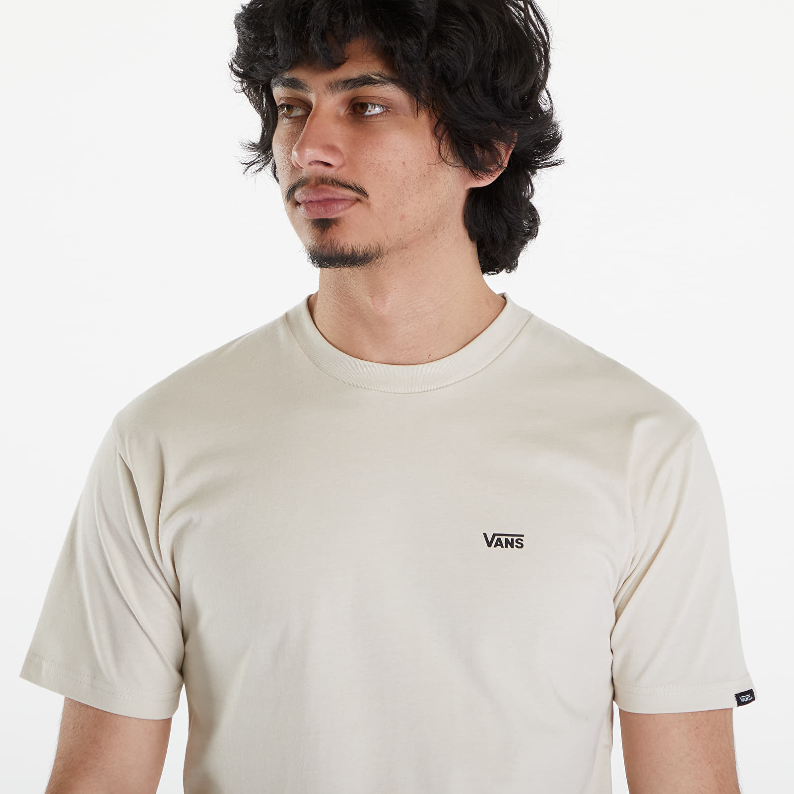 Tričká Vans MN Left Chest Logo Tee Light Beige