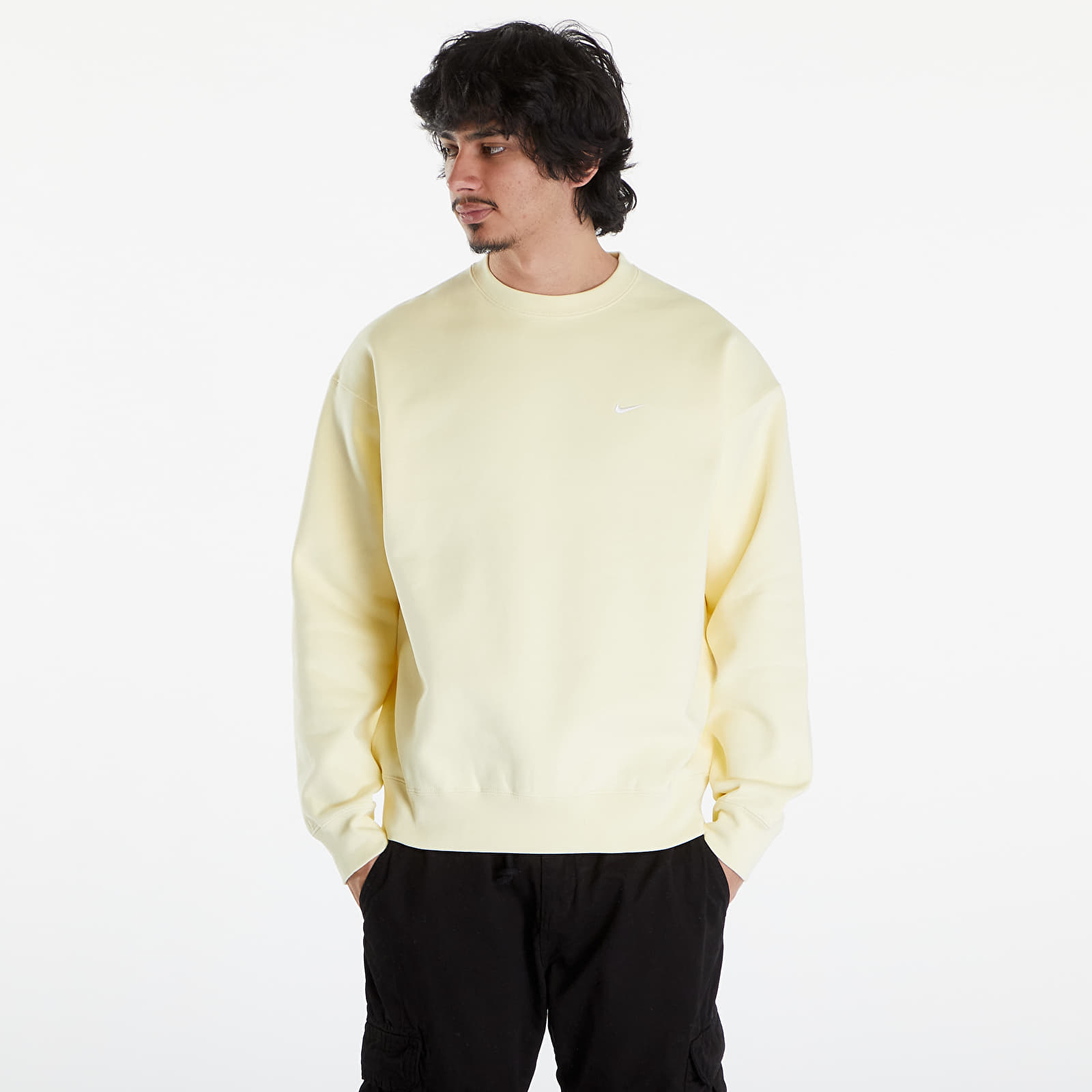 Sweatshirts Nike Solo Swoosh Men's Fleece Crew Alabaster/ White