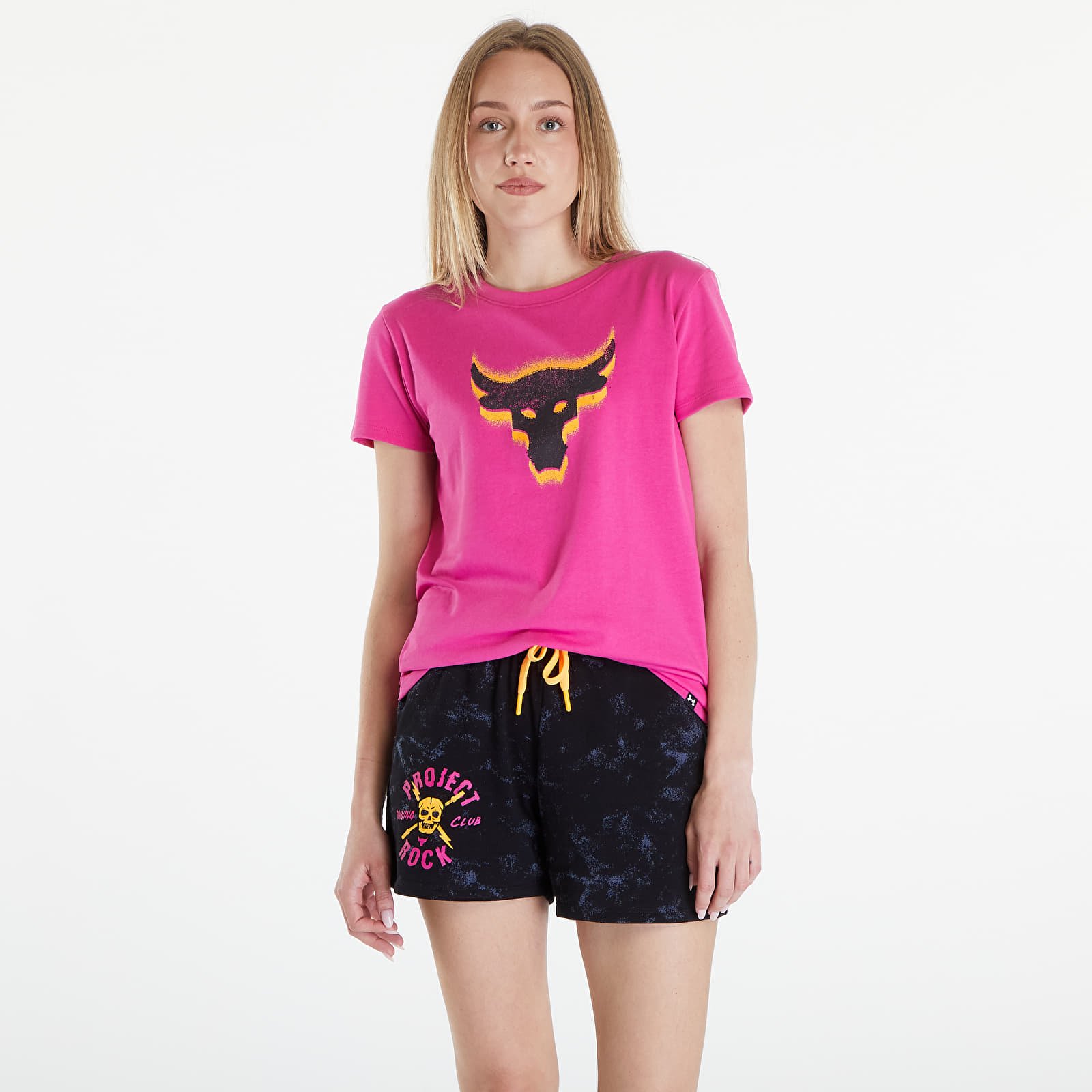 Women's T-shirts Under Armour Project Rock W Underground Core T Astro Pink/ Black
