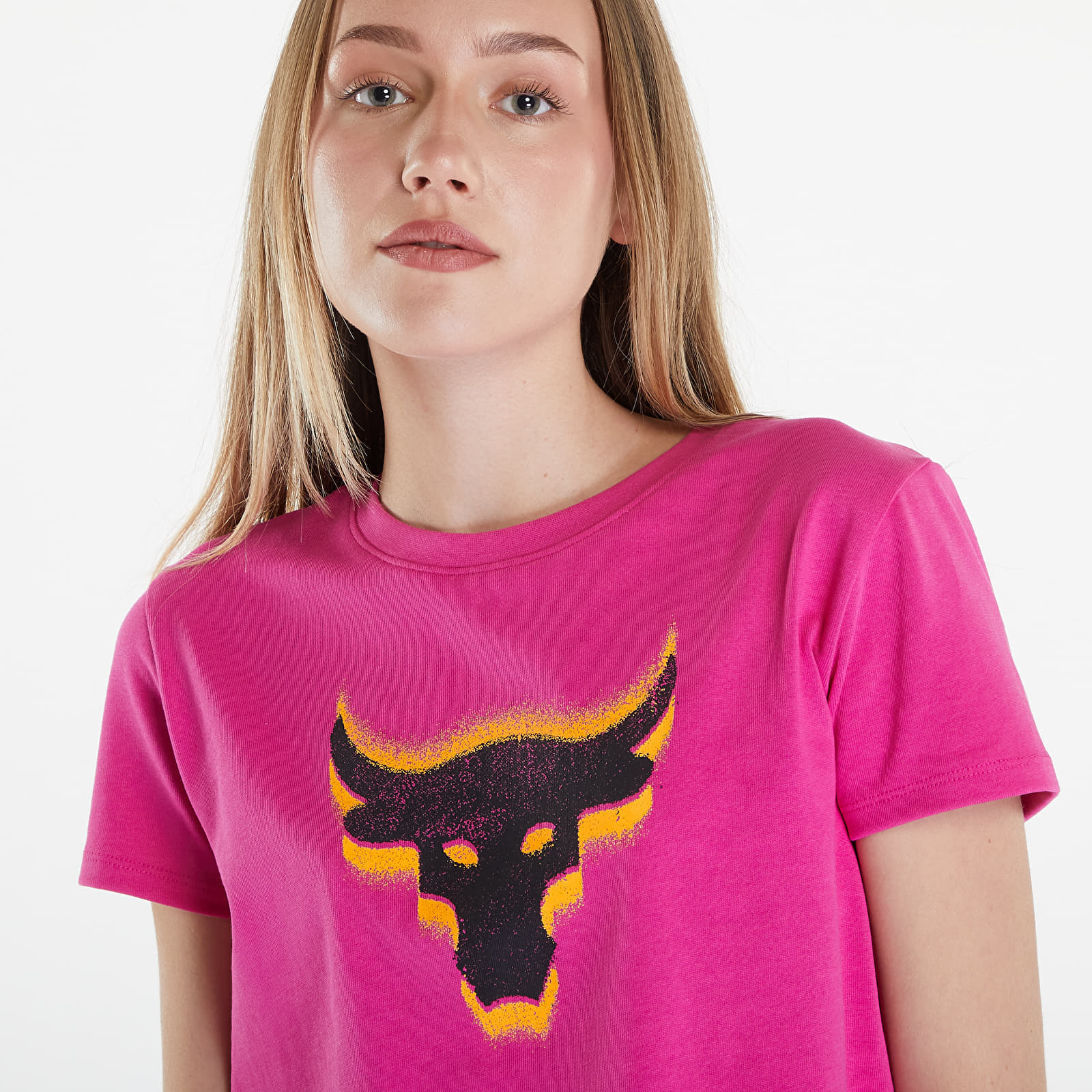 T-shirt Under Armour Project Rock W Underground Core T Astro Pink/ Black XS