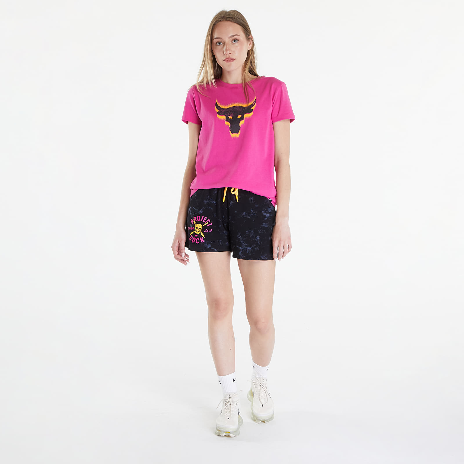 T-shirt Under Armour Project Rock W Underground Core T Astro Pink/ Black XS