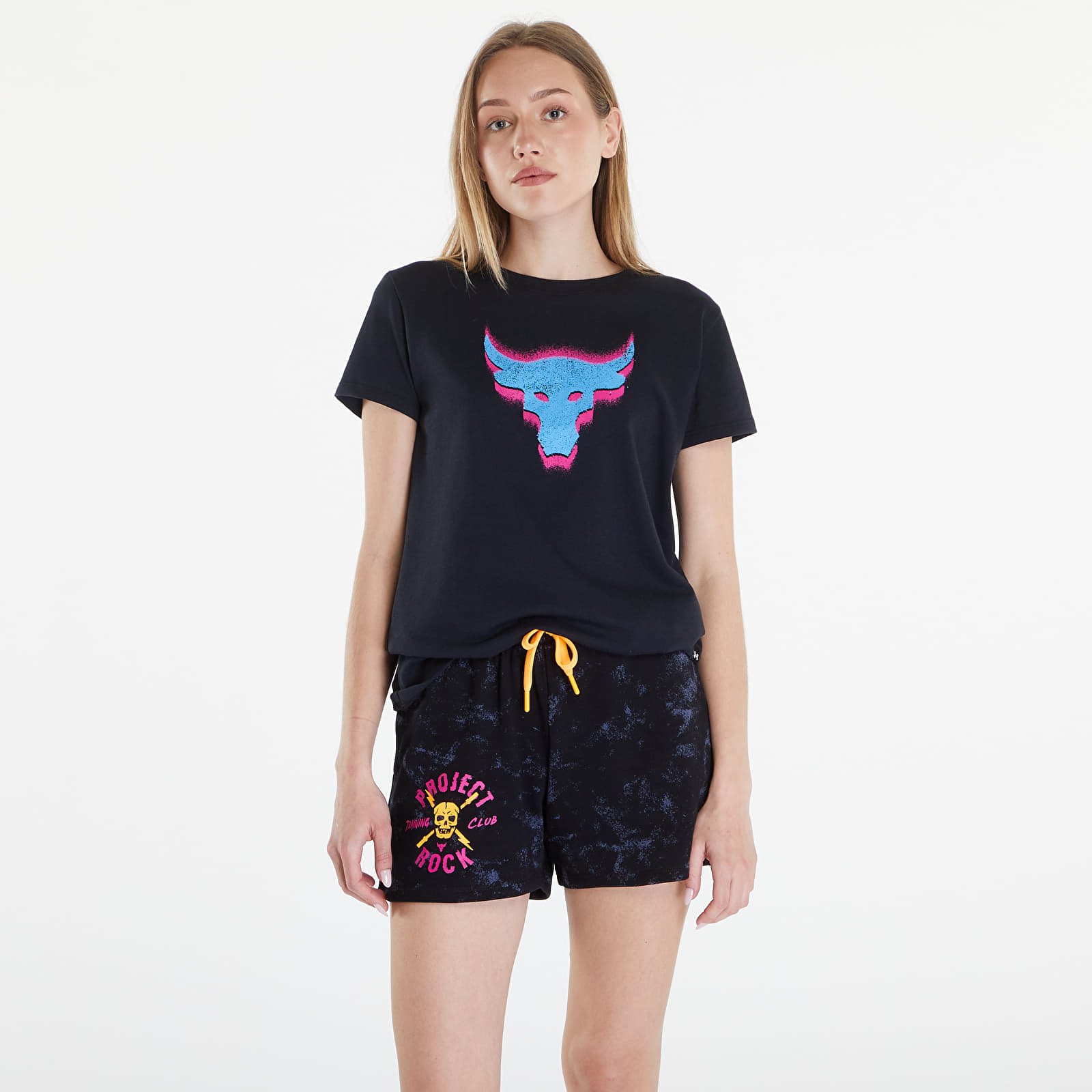 Camisetas Under Armour Project Rock W Underground Core T Black/ Viral Blue
