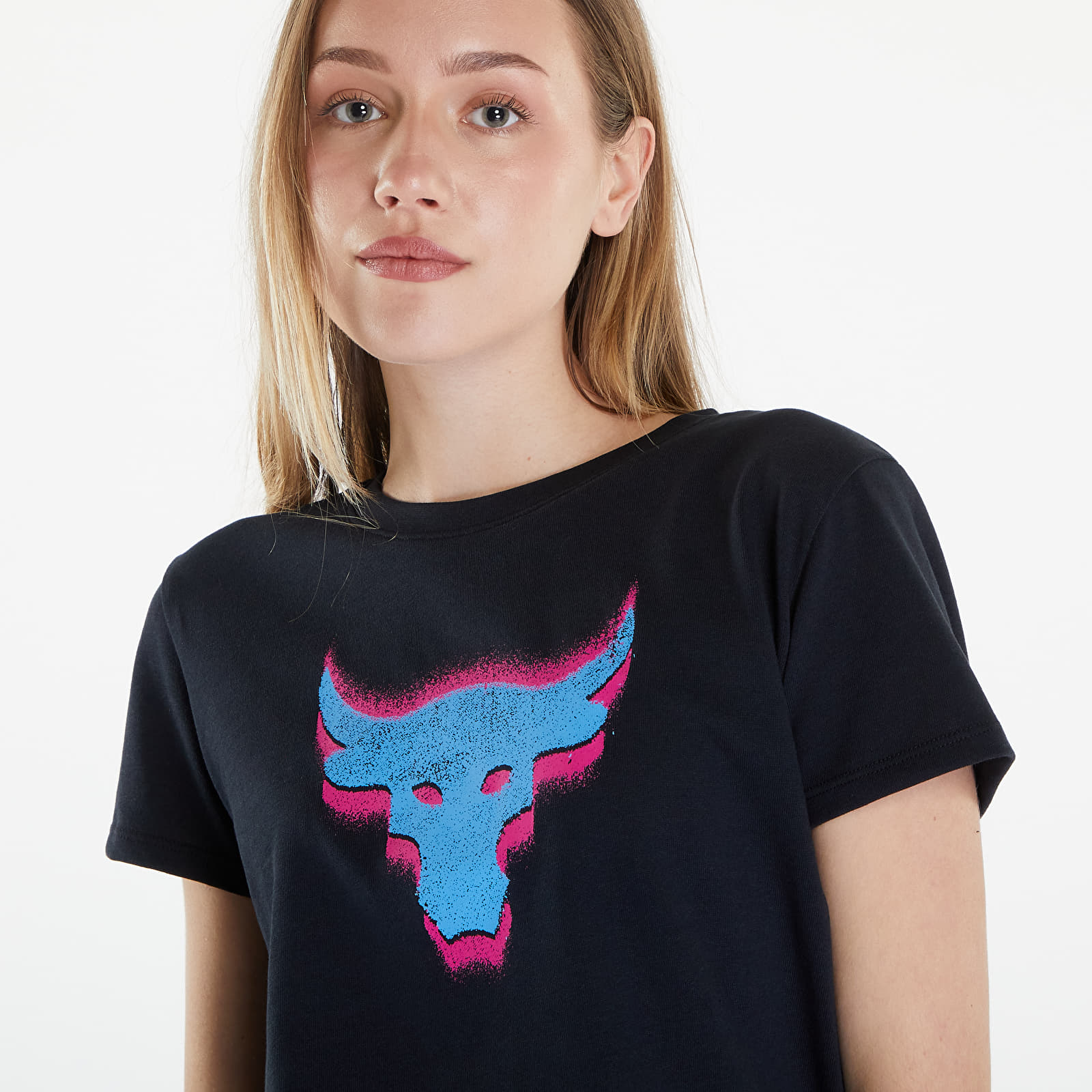 Camisetas Under Armour Project Rock W Underground Core T Black/ Viral Blue